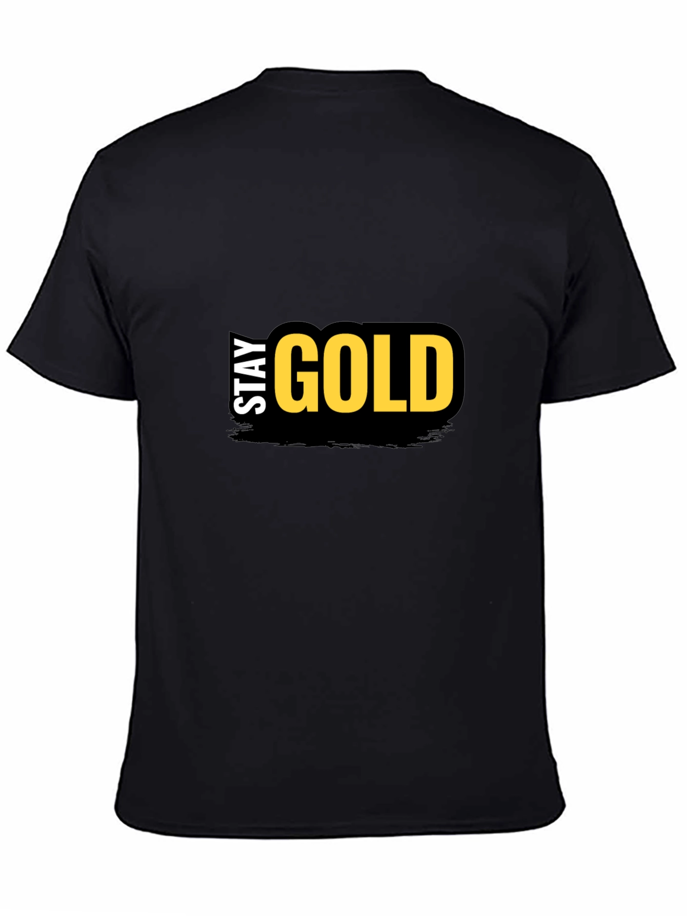 Stay Gold Graphic T-Shirt - Trendy Black Tee