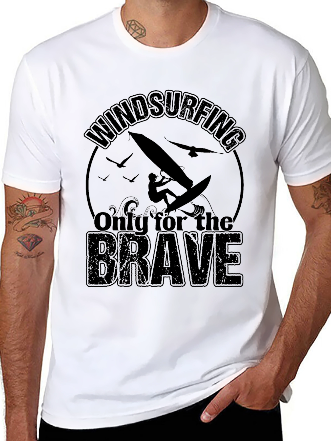 Windsurfing T-Shirt - Only for the Brave Tee