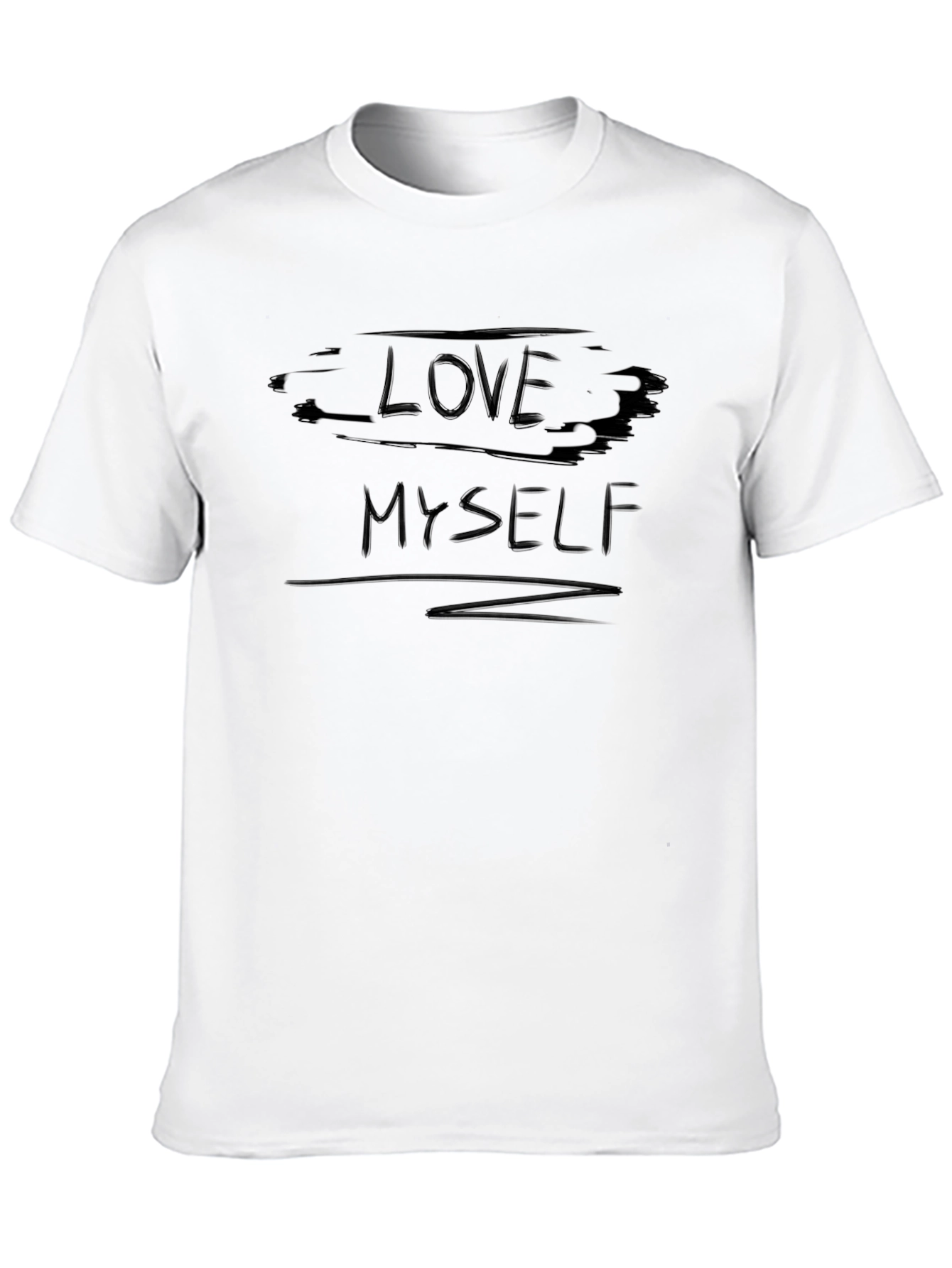 Love Myself Graphic Tee - Black Cotton Comfort
