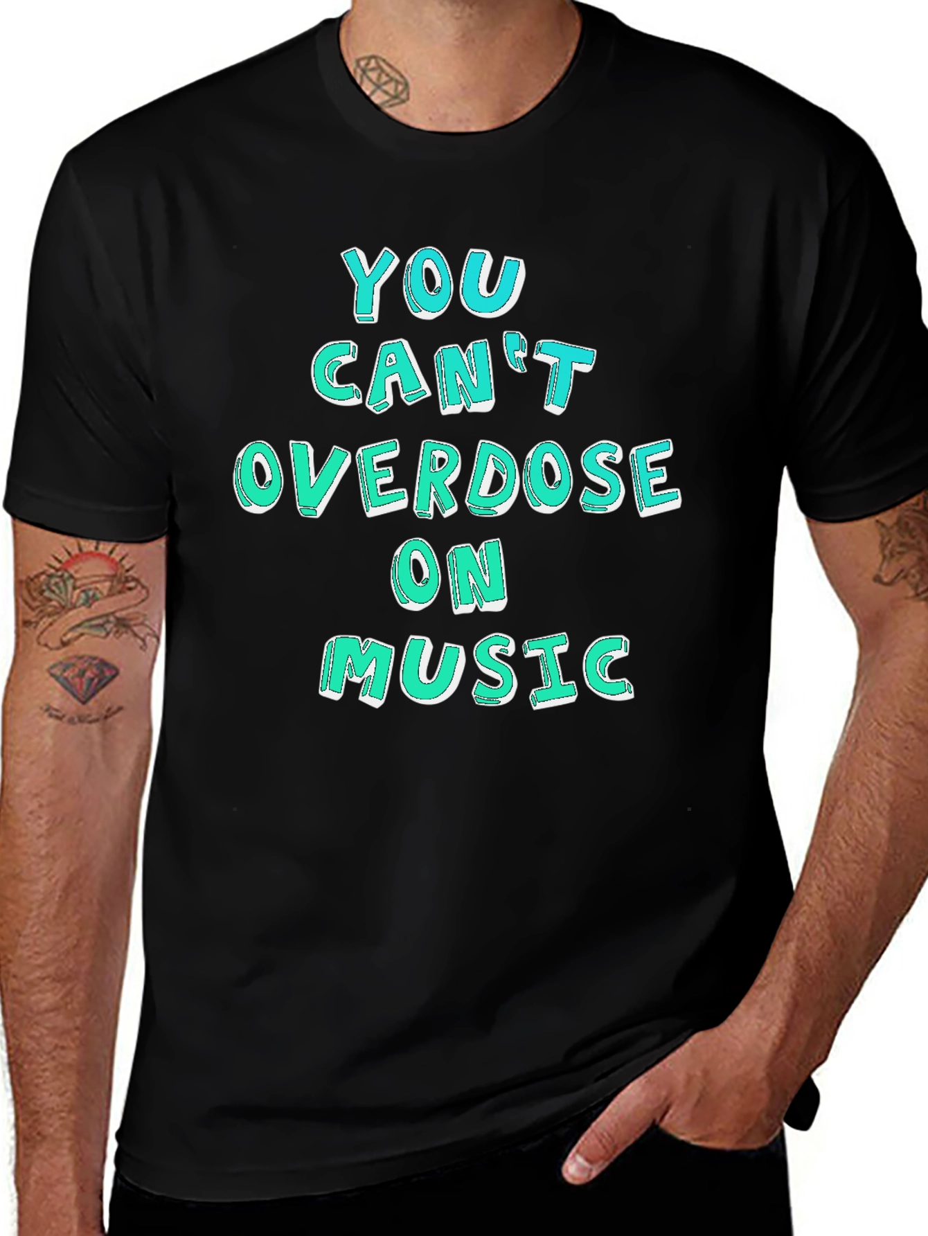 Music Lover Graphic Tee - You Cant Overdose