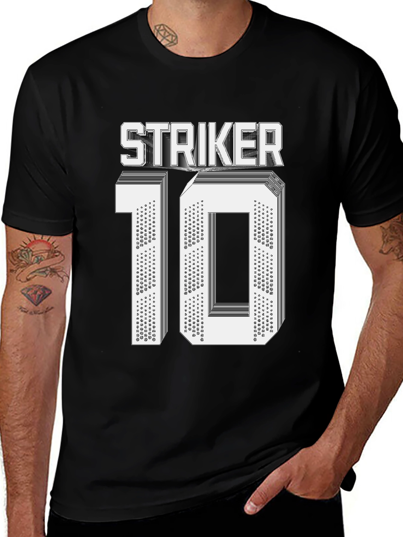 Striker #10 Graphic T-Shirt - Black