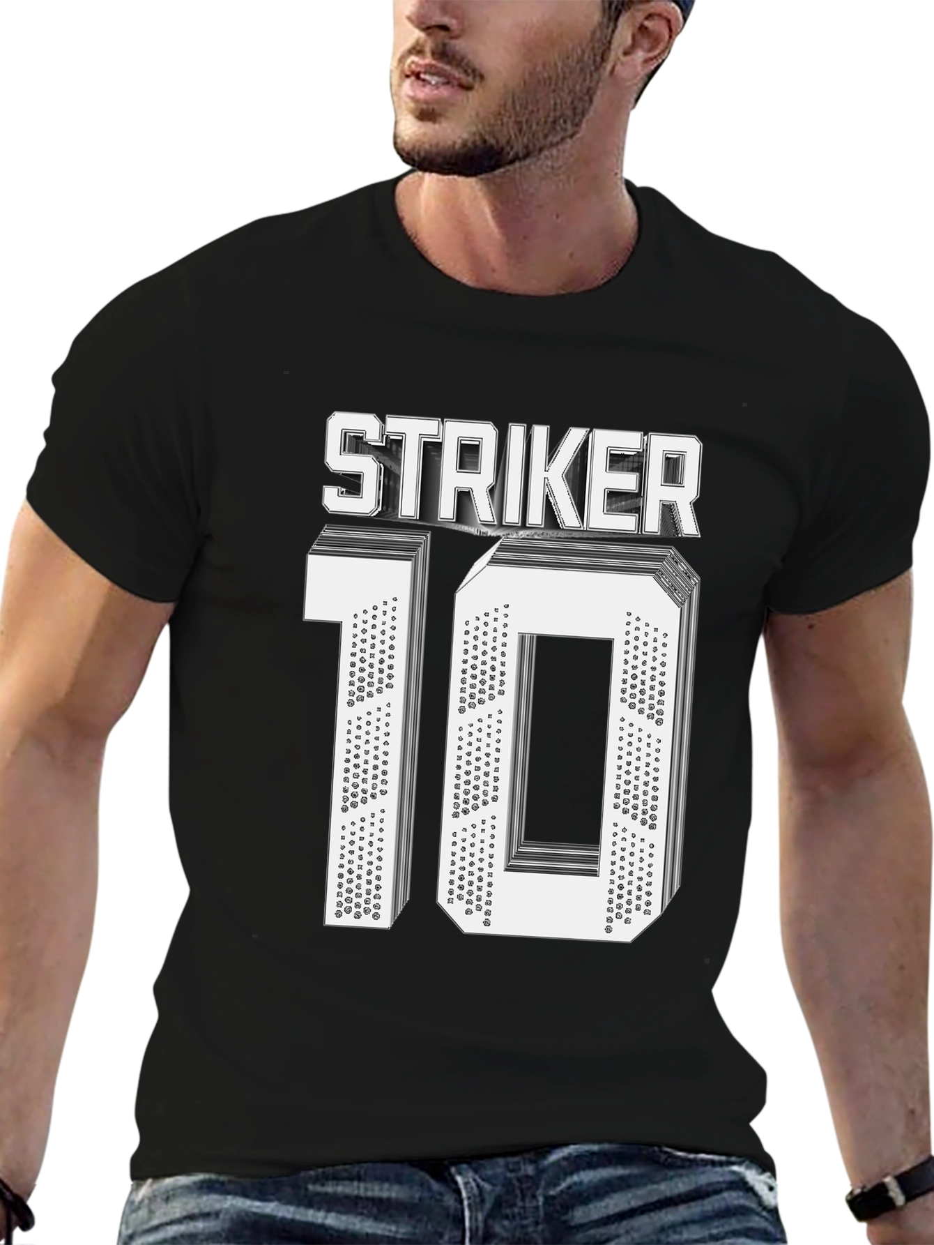 Striker #10 Graphic T-Shirt - Black