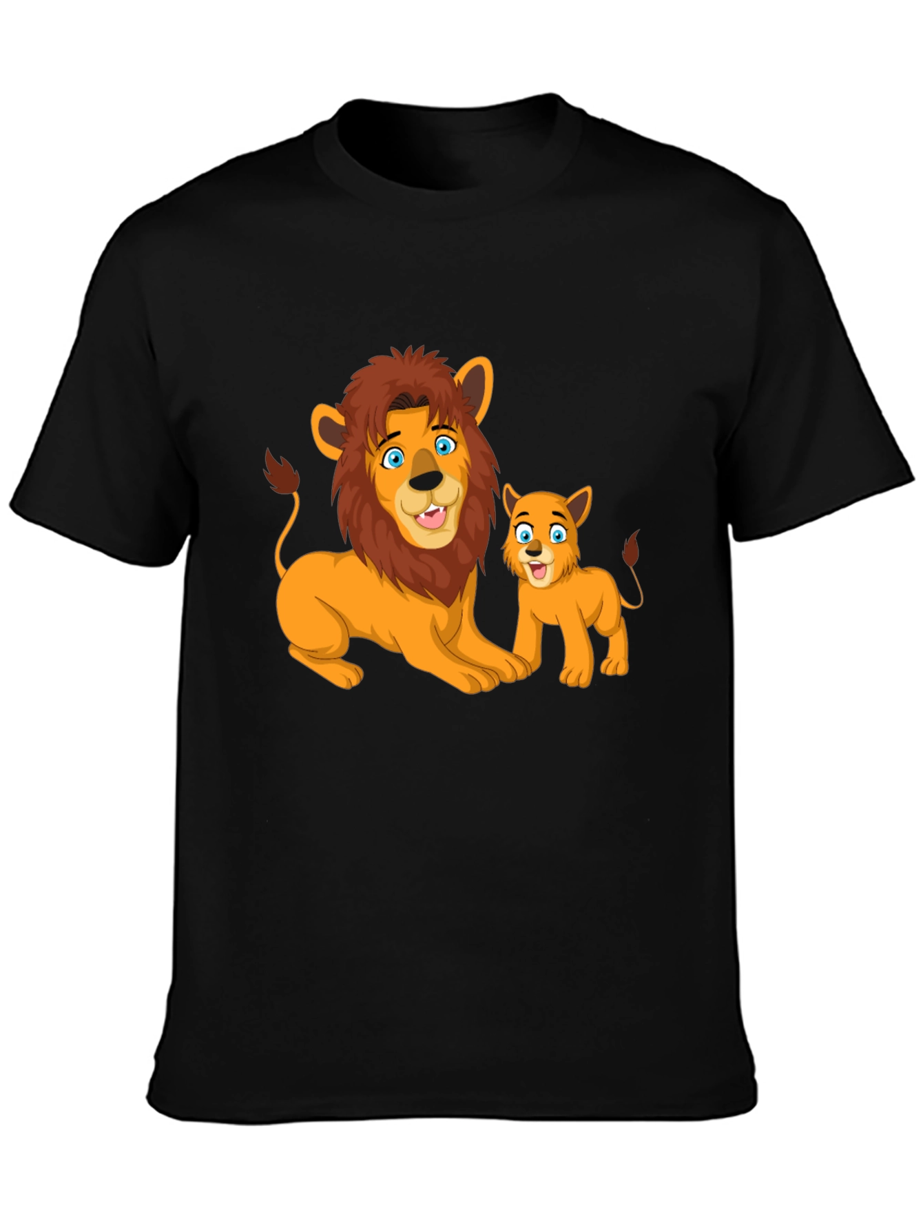 Lion & Cub Graphic T-Shirt - Black