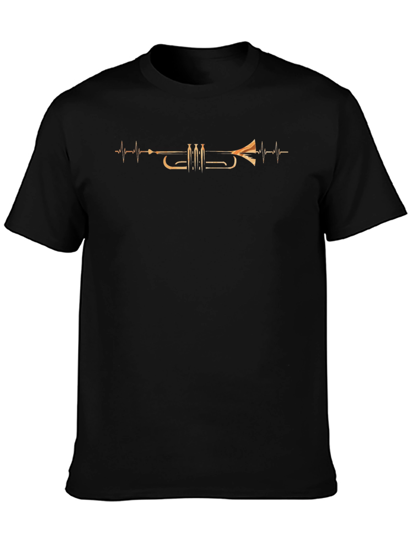 Trumpet Heartbeat Graphic Tee - Musician T-Shirt