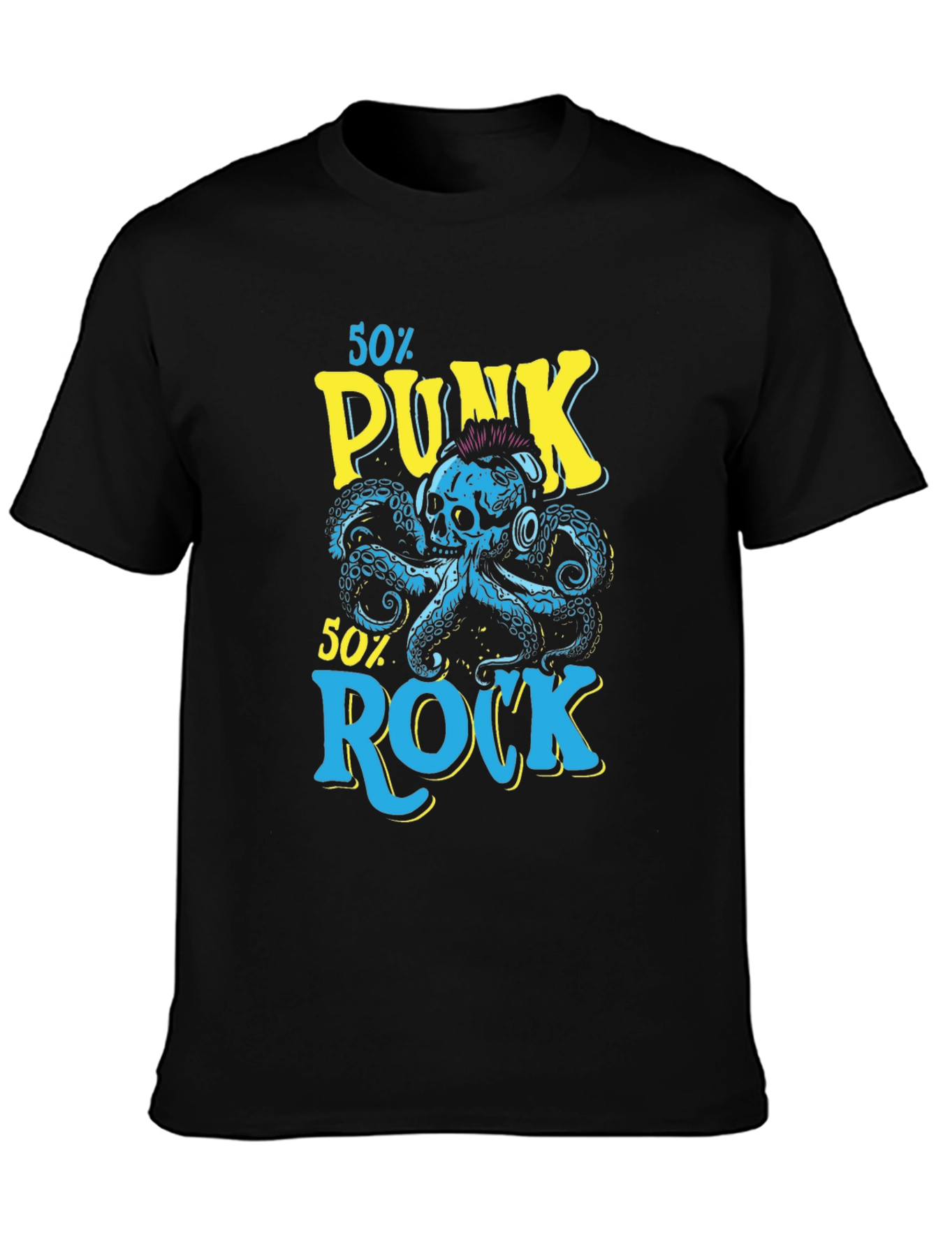 Punk Rock Octopus Graphic T-Shirt