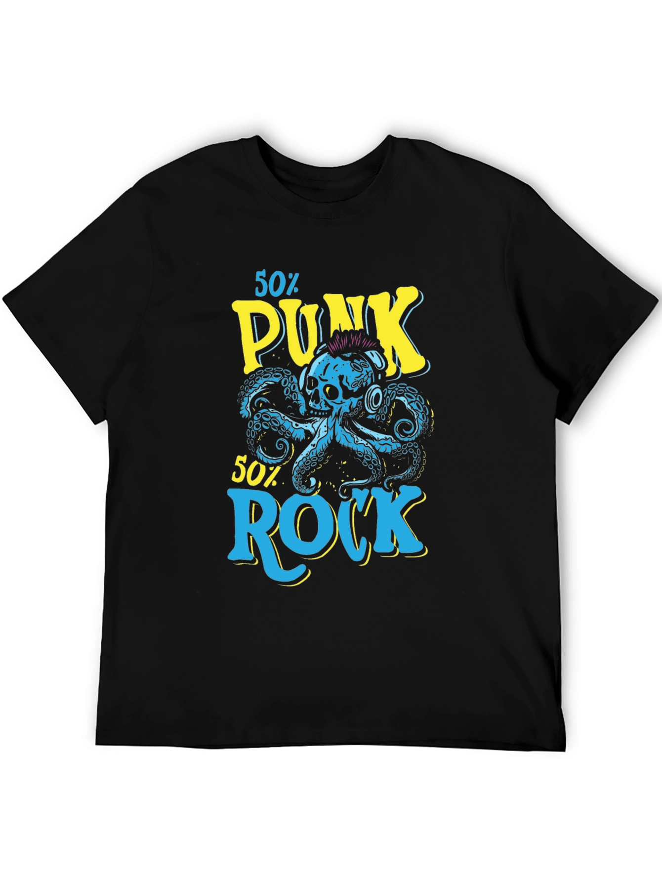 Punk Rock Octopus Graphic T-Shirt