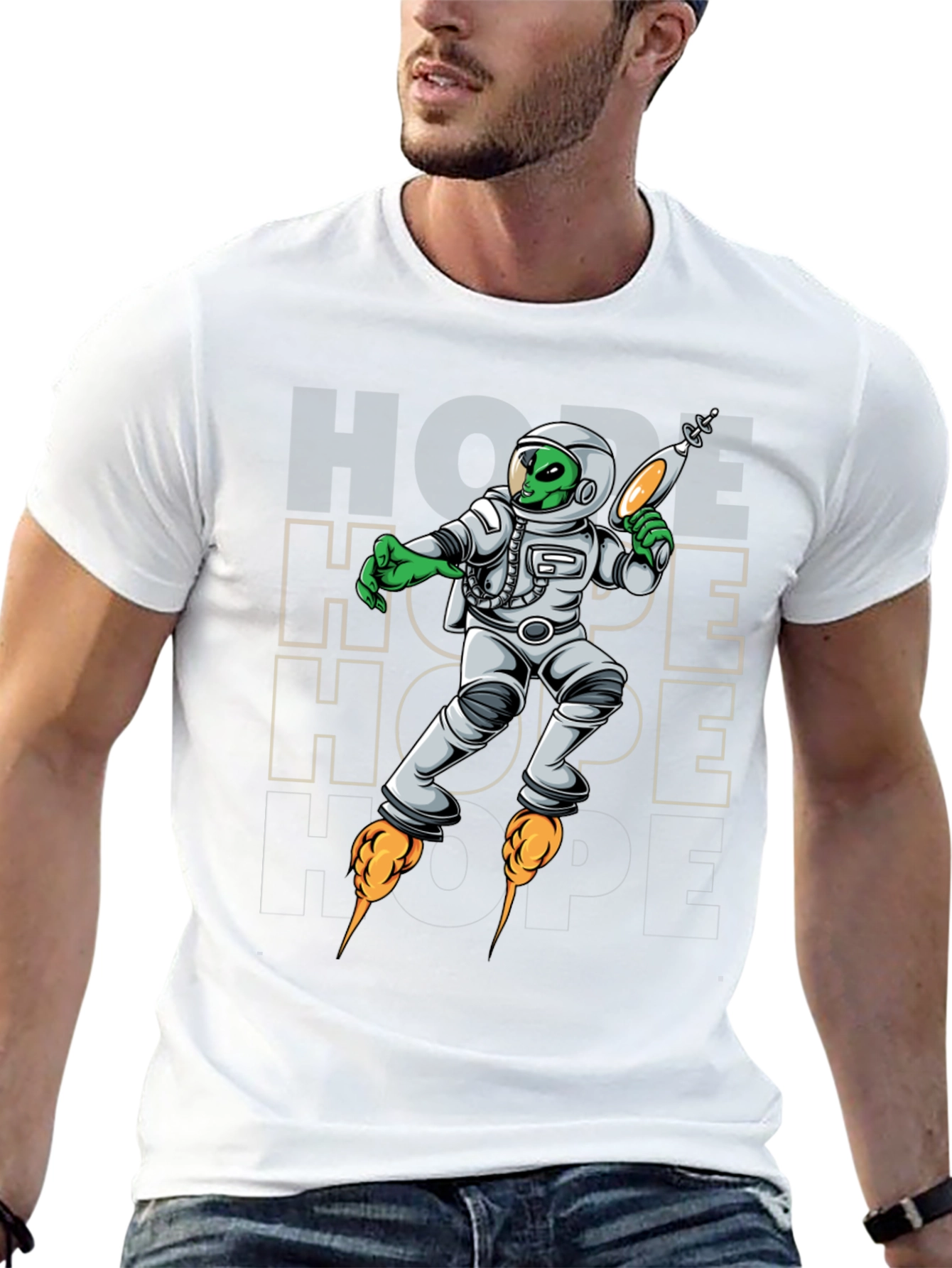 Retro Alien Astronaut Hope T-Shirt