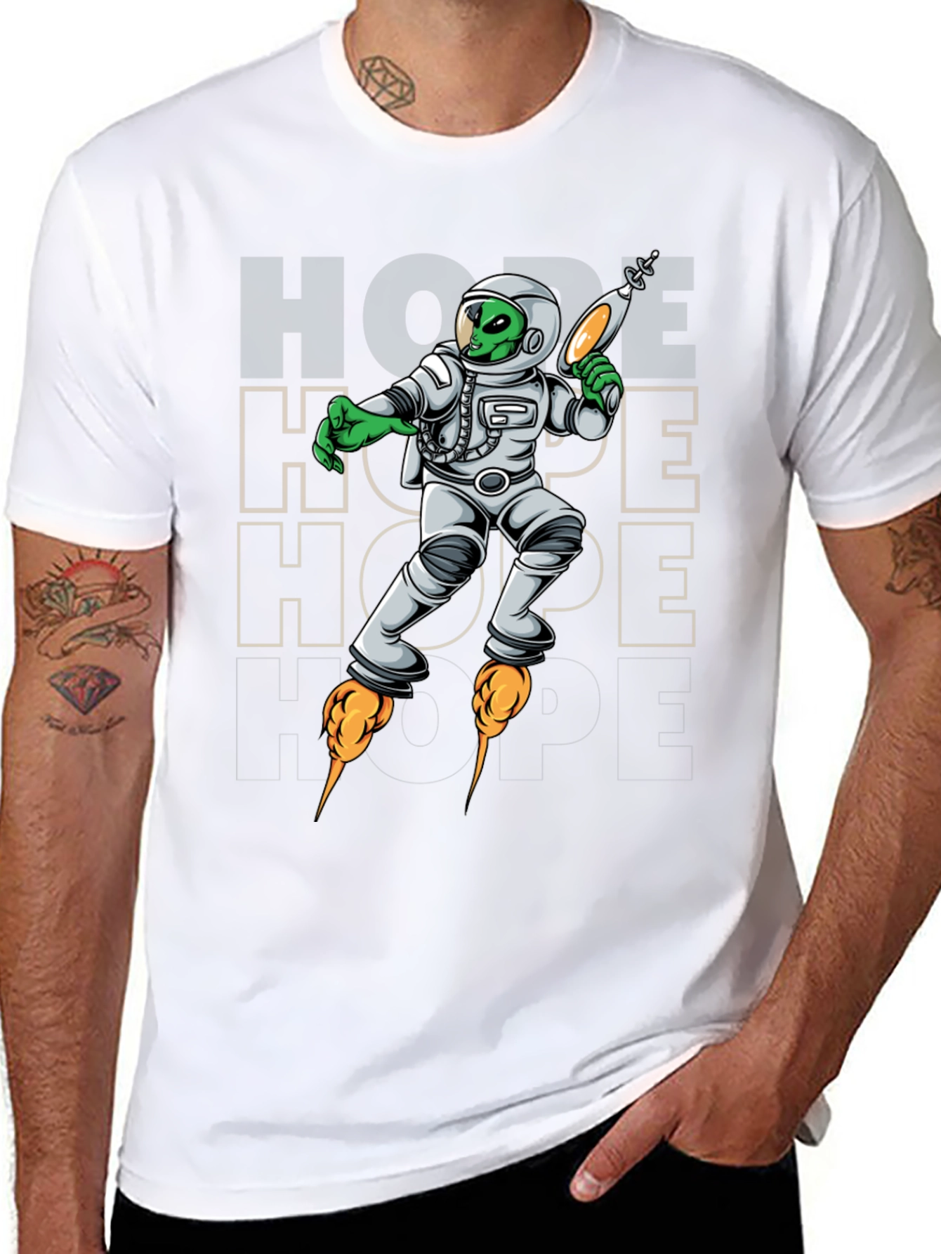 Retro Alien Astronaut Hope T-Shirt