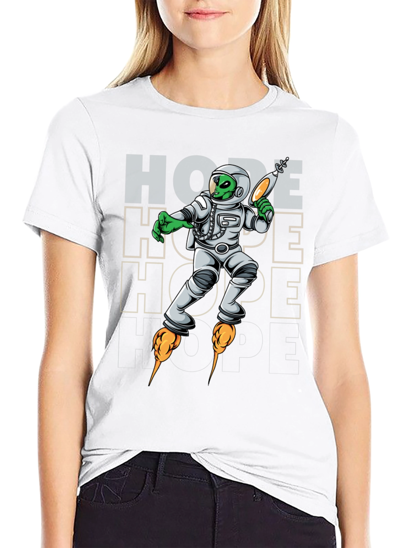 Retro Alien Astronaut Hope T-Shirt