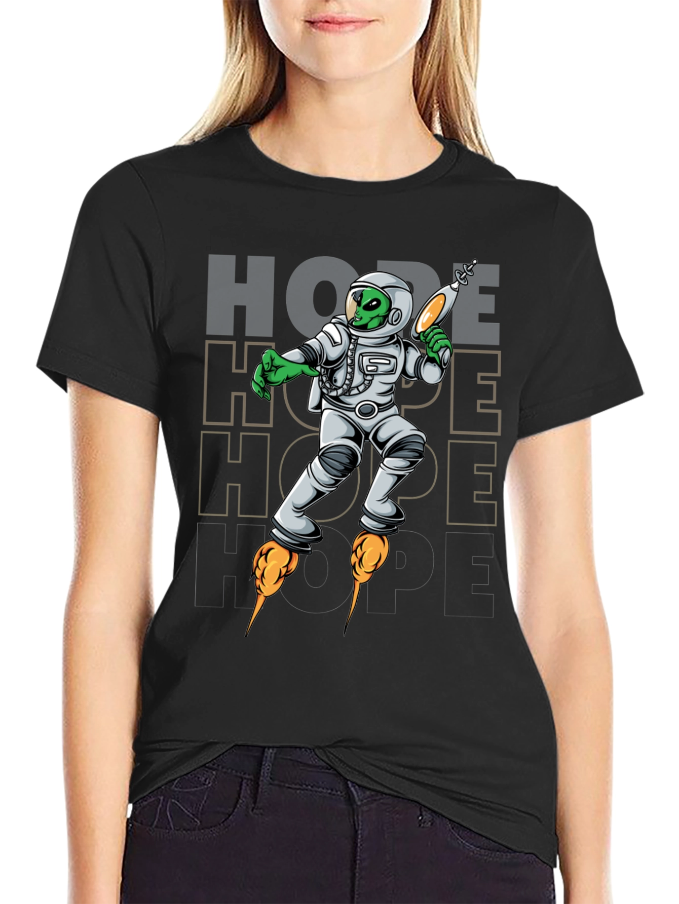 Retro Alien Astronaut Hope T-Shirt