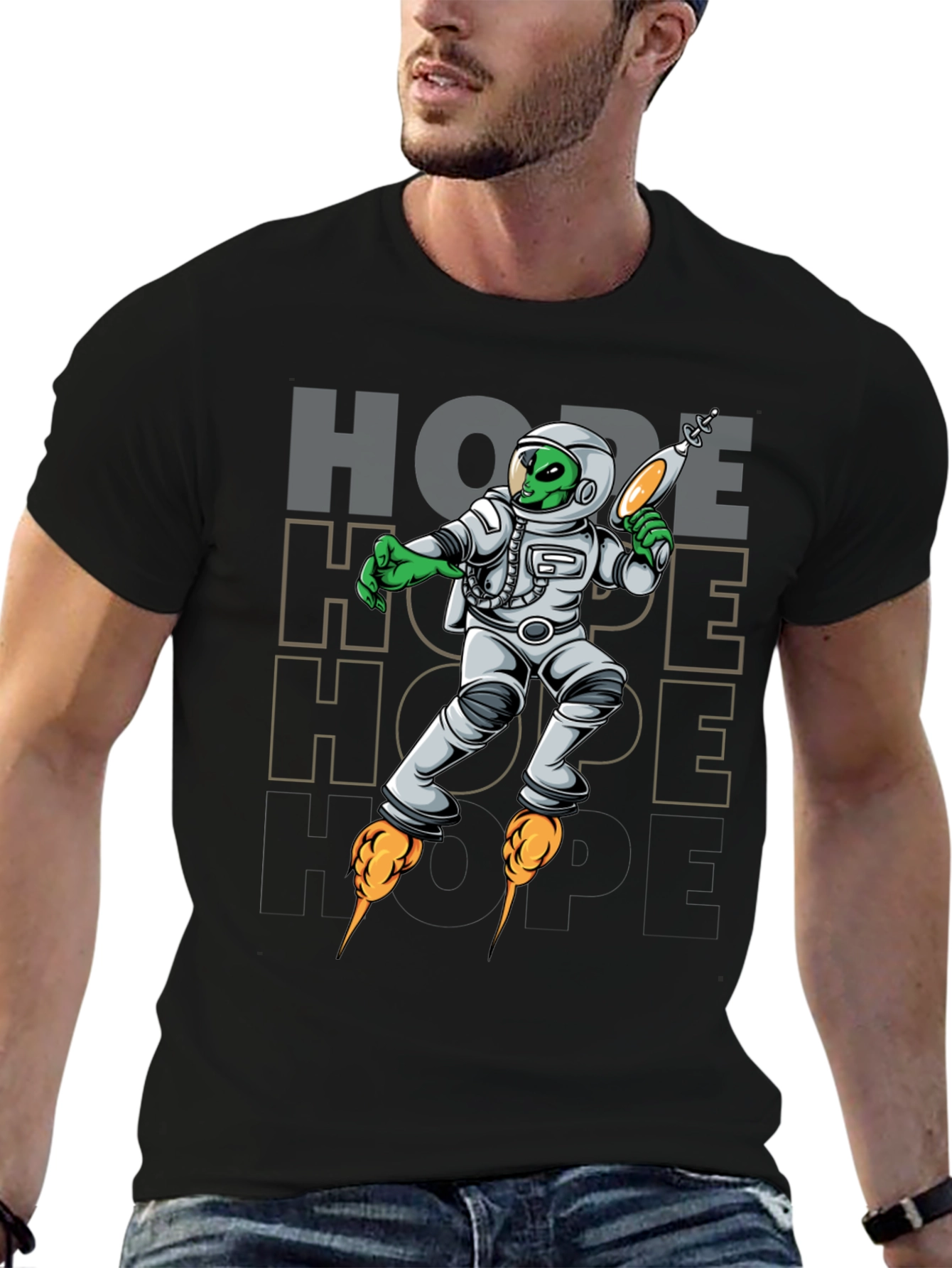 Retro Alien Astronaut Hope T-Shirt
