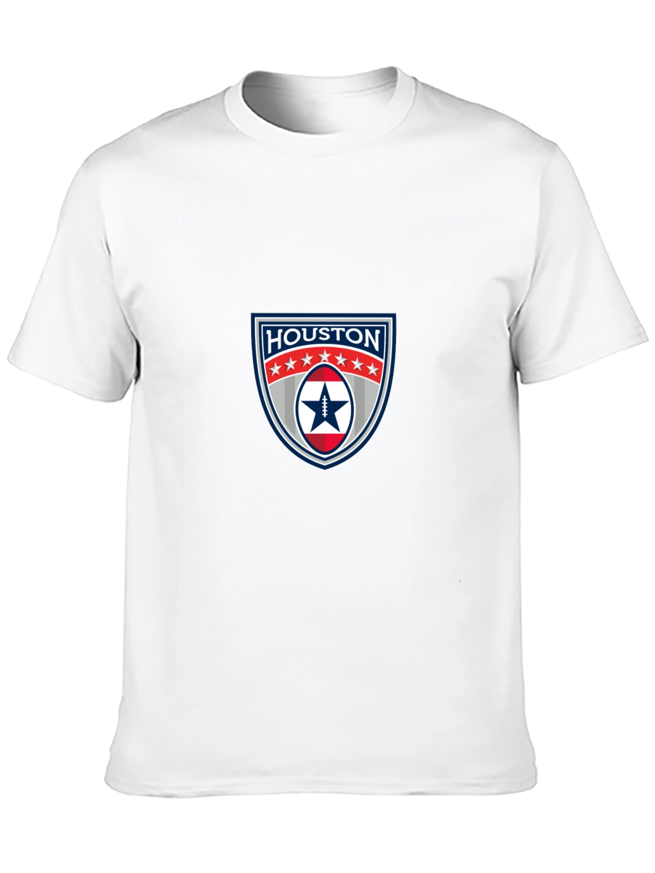 Houston Football Shield Black T-Shirt