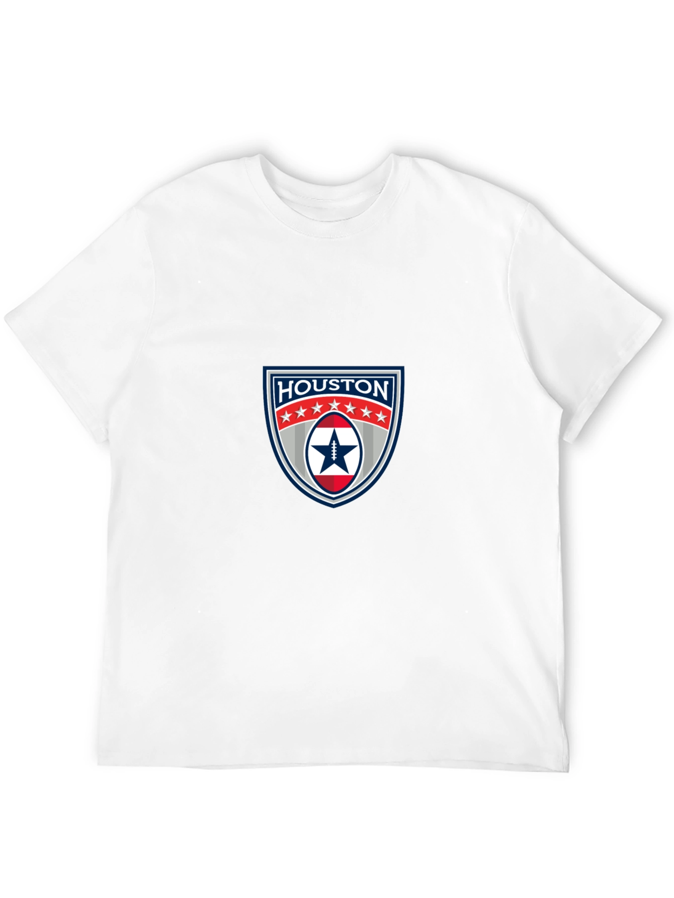 Houston Football Shield Black T-Shirt