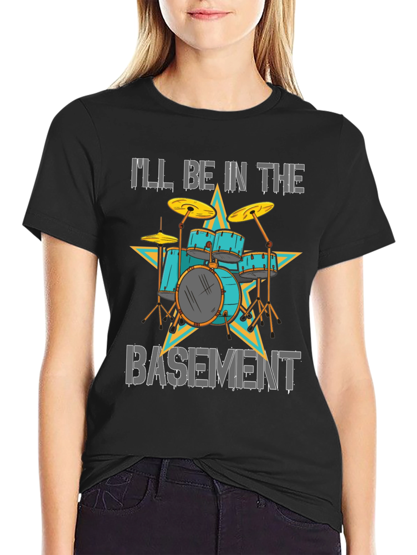 Ill Be in the Basement Drum Kit T-Shirt