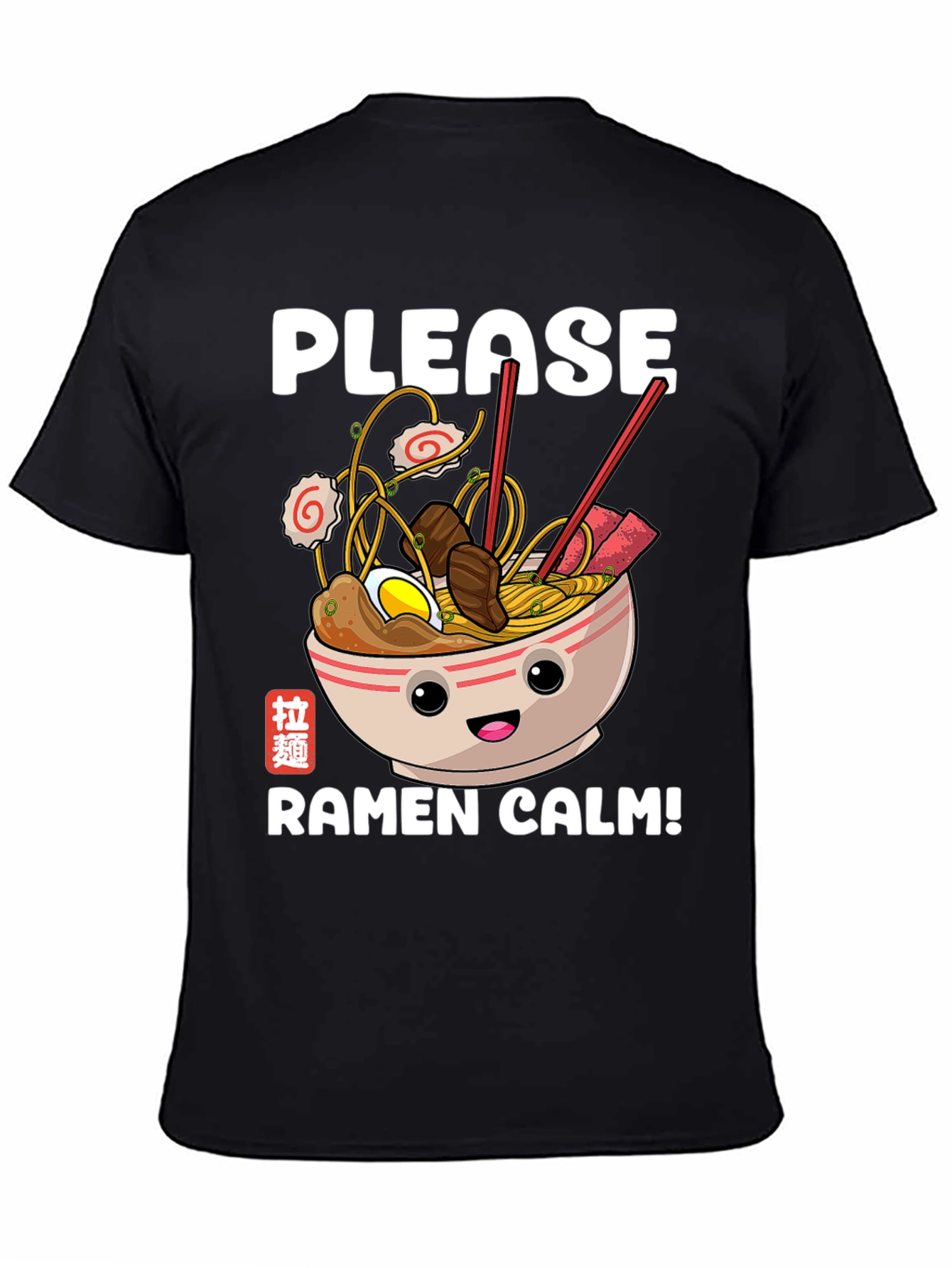 Please Ramen Calm Graphic Tee - Foodie T-Shirt