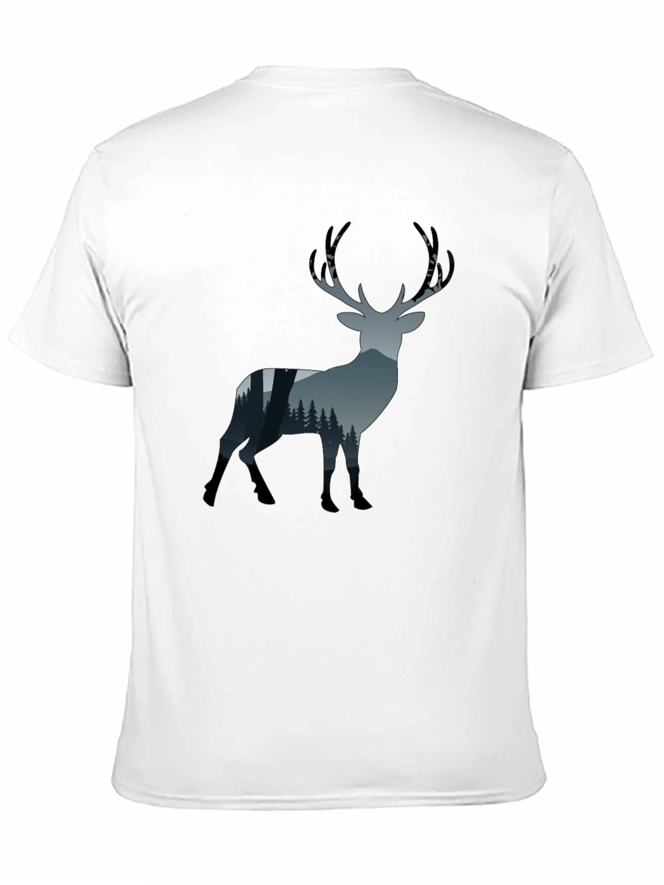 Deer Forest Silhouette Graphic T-Shirt