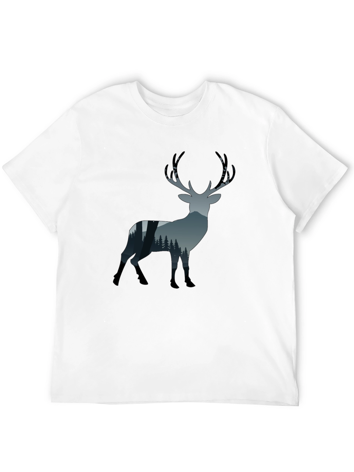 Deer Forest Silhouette Graphic T-Shirt