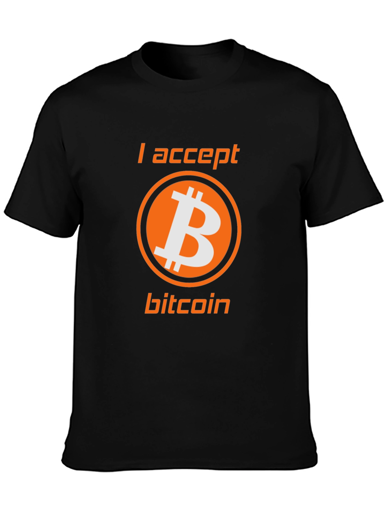 I Accept Bitcoin Tee - Crypto Enthusiast T-Shirt