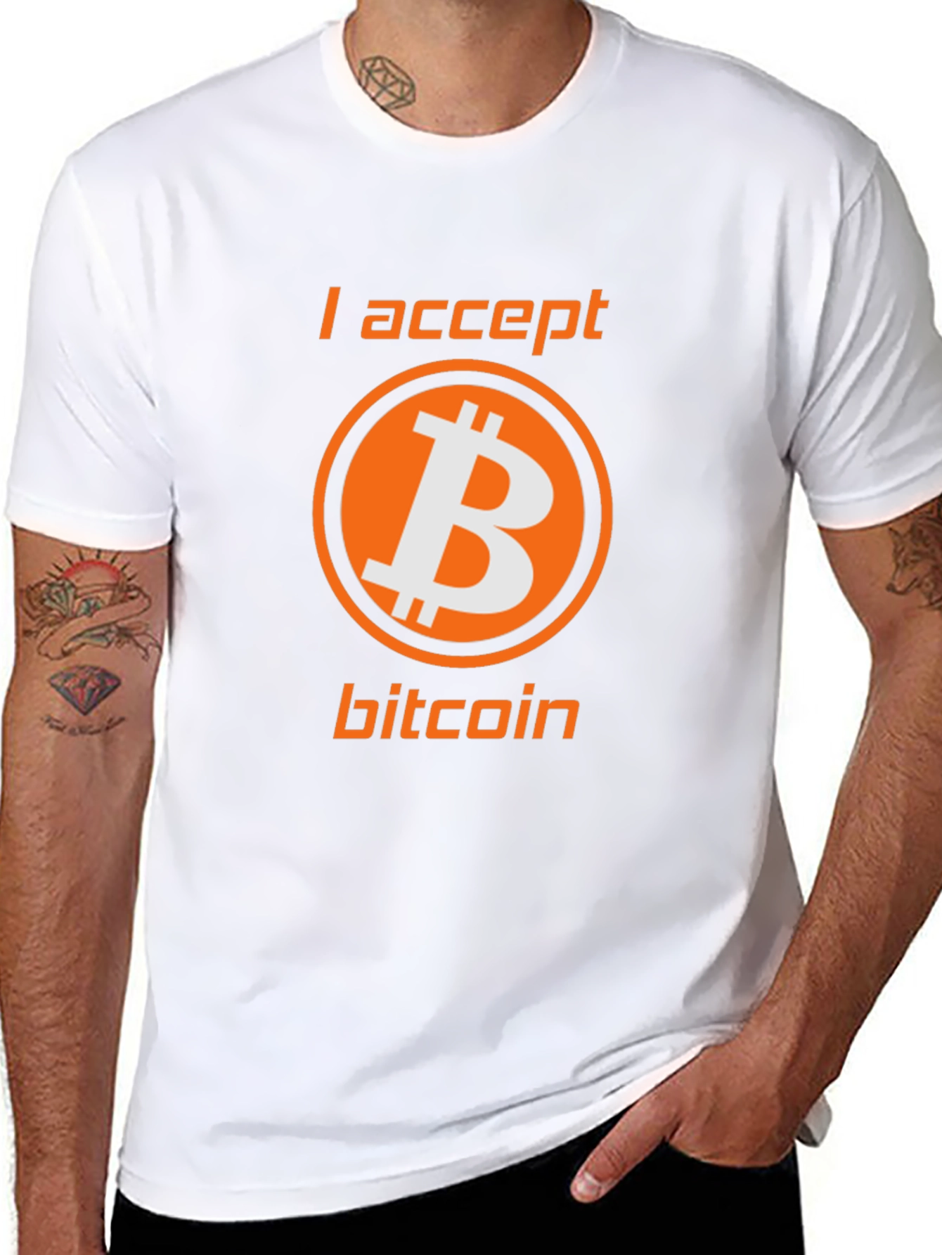 I Accept Bitcoin Tee - Crypto Enthusiast T-Shirt