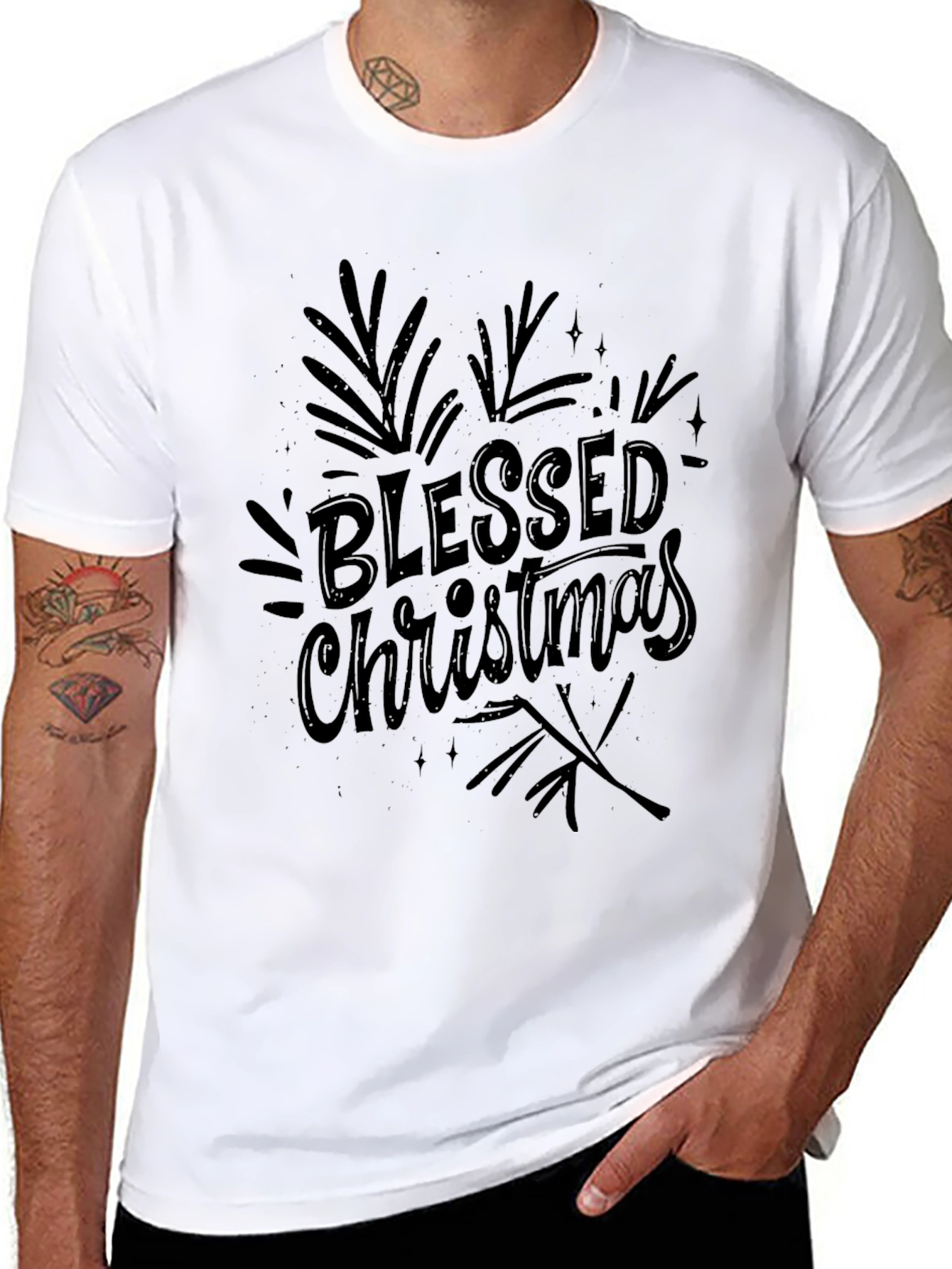 Blessed Christmas Graphic Tee - Holiday Style