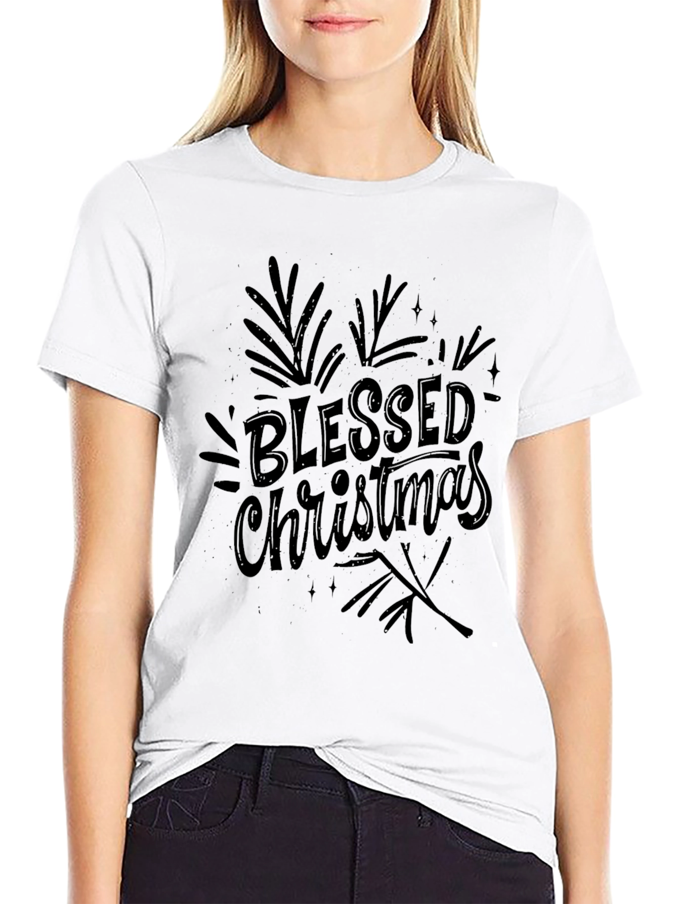 Blessed Christmas Graphic Tee - Holiday Style