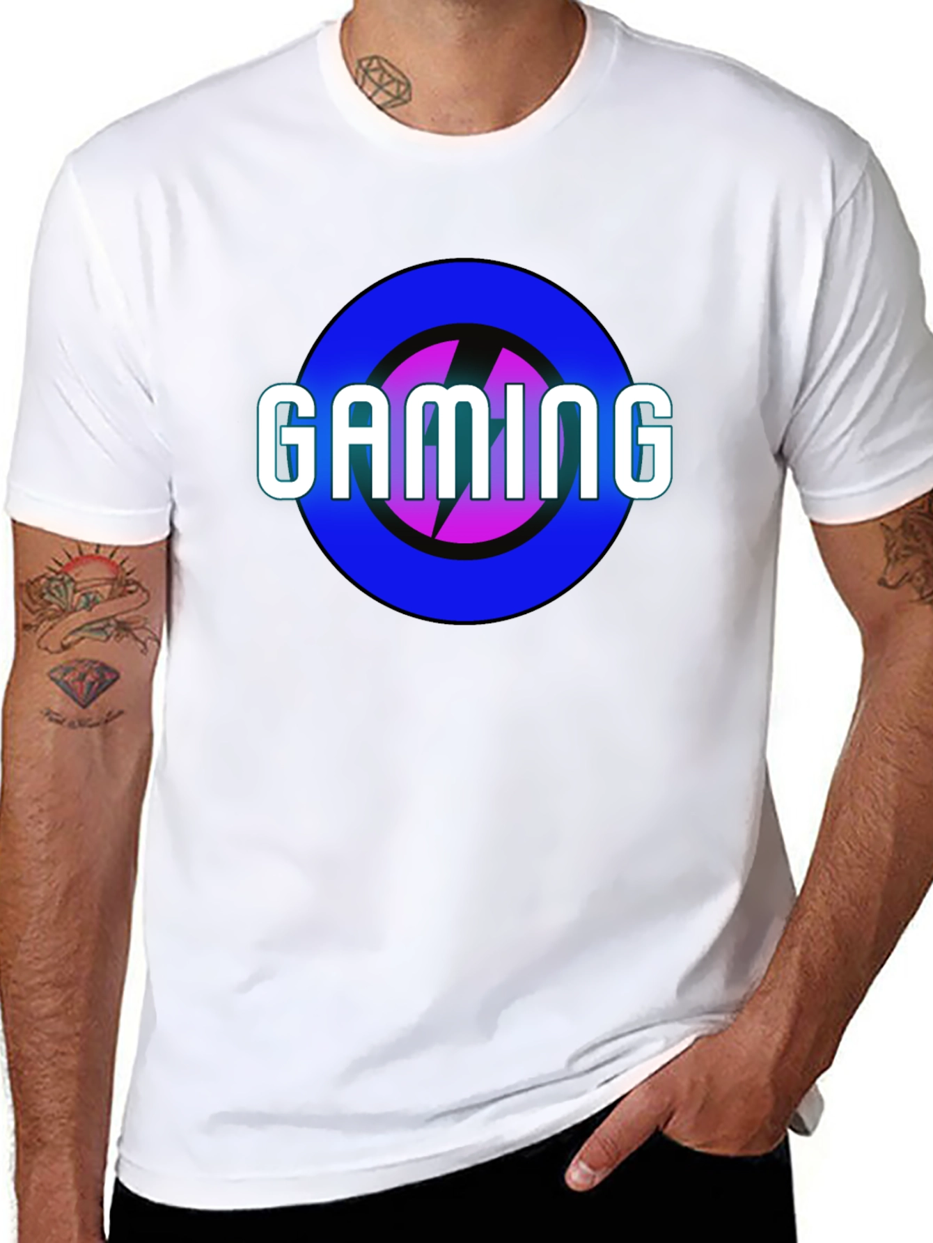 Gaming T-Shirt - Electric Bolt Design