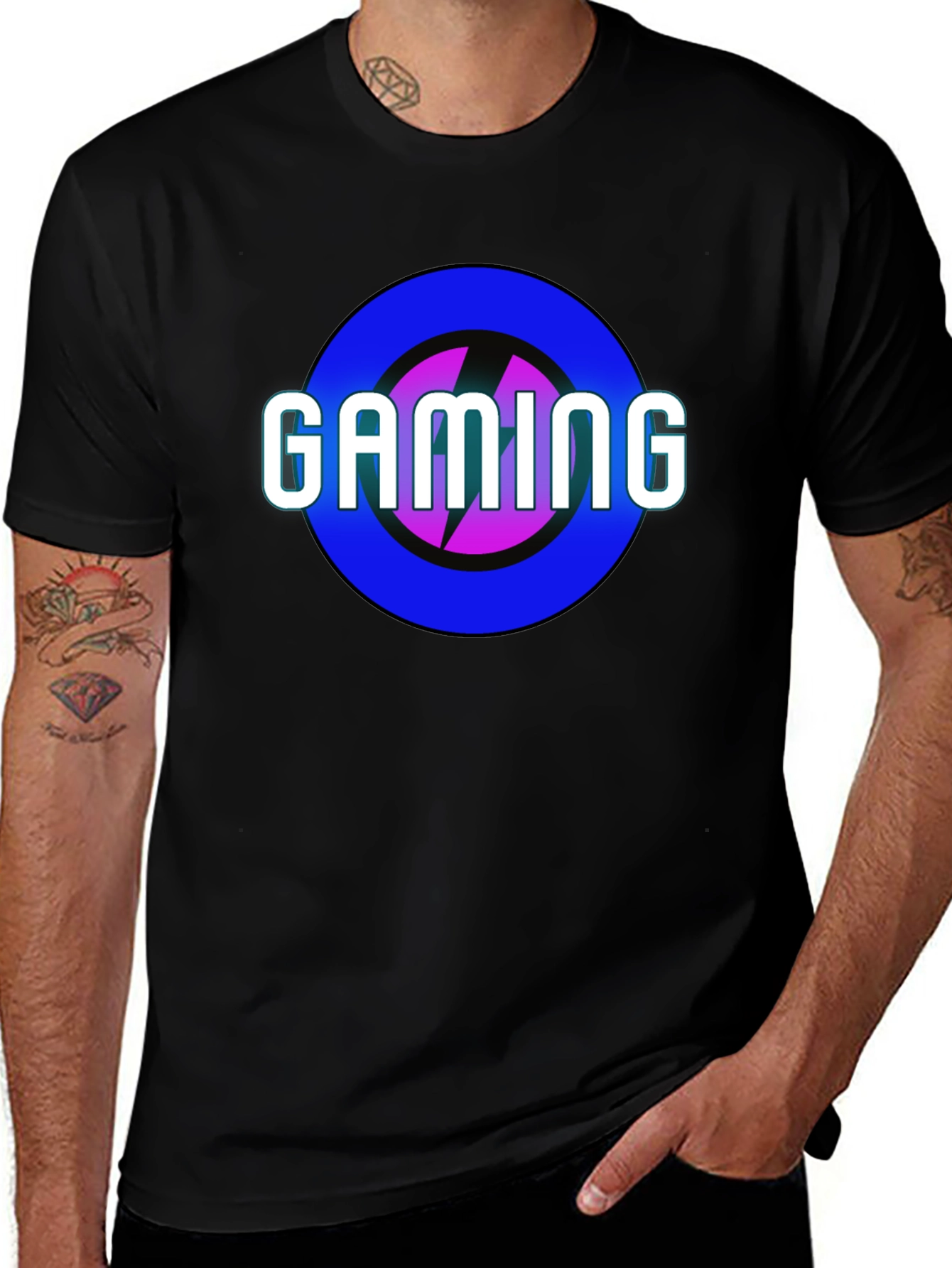 Gaming T-Shirt - Electric Bolt Design