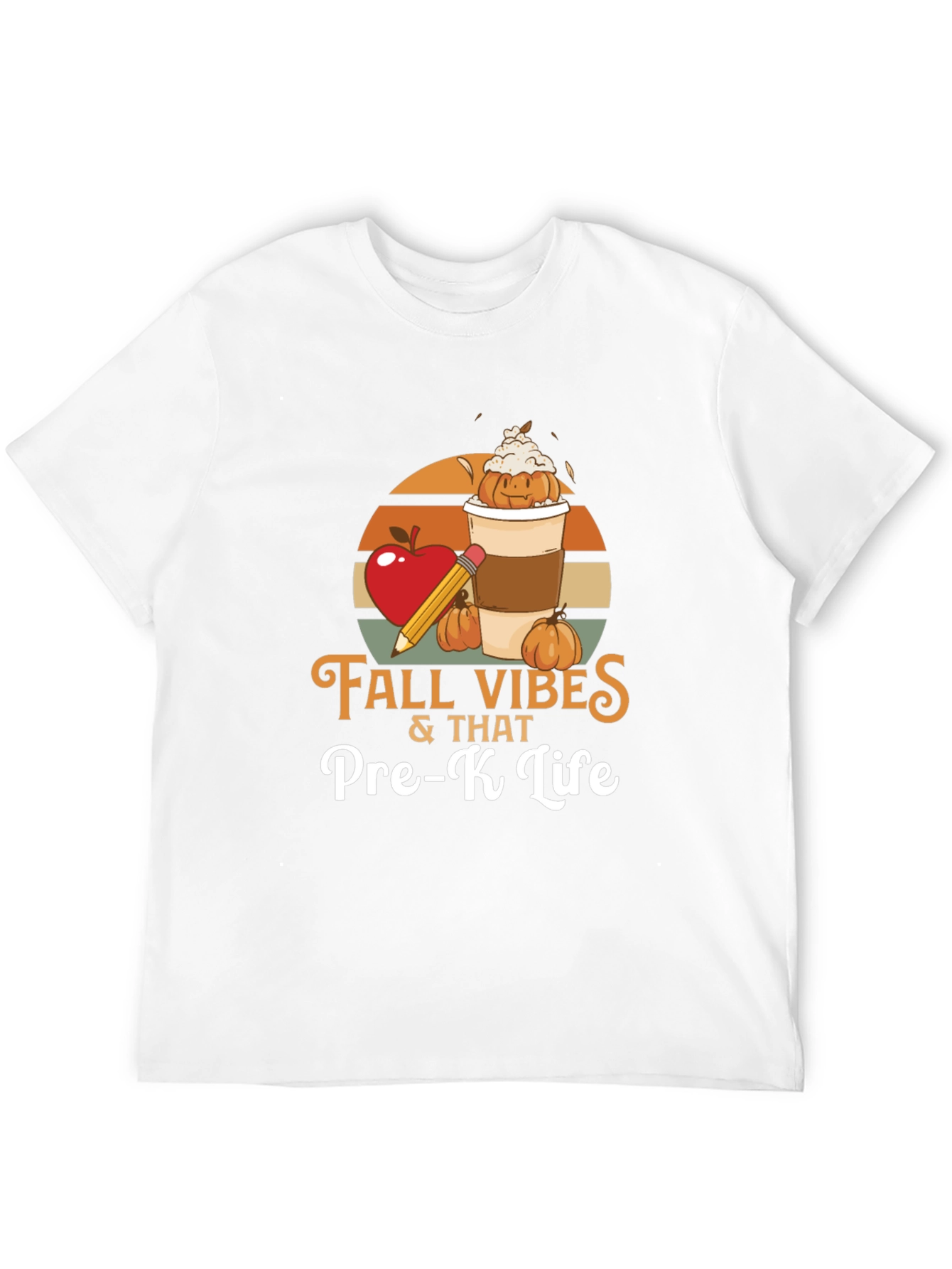 Fall Vibes Pre-K Teacher Shirt - Autumn School Tee