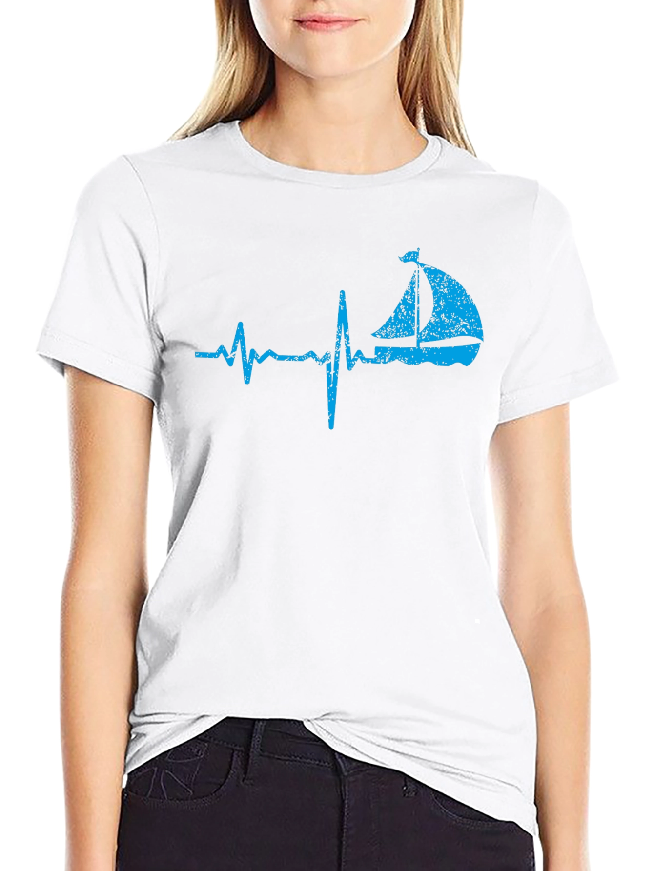 Sailboat Heartbeat Graphic Tee