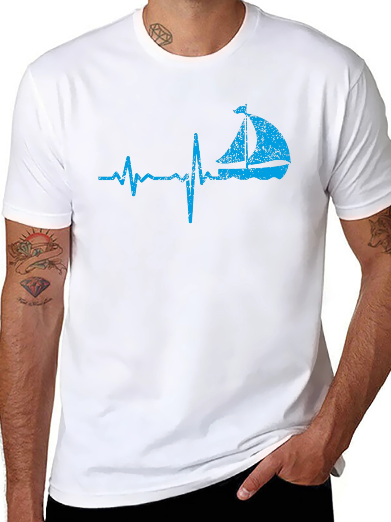 Sailboat Heartbeat Graphic Tee