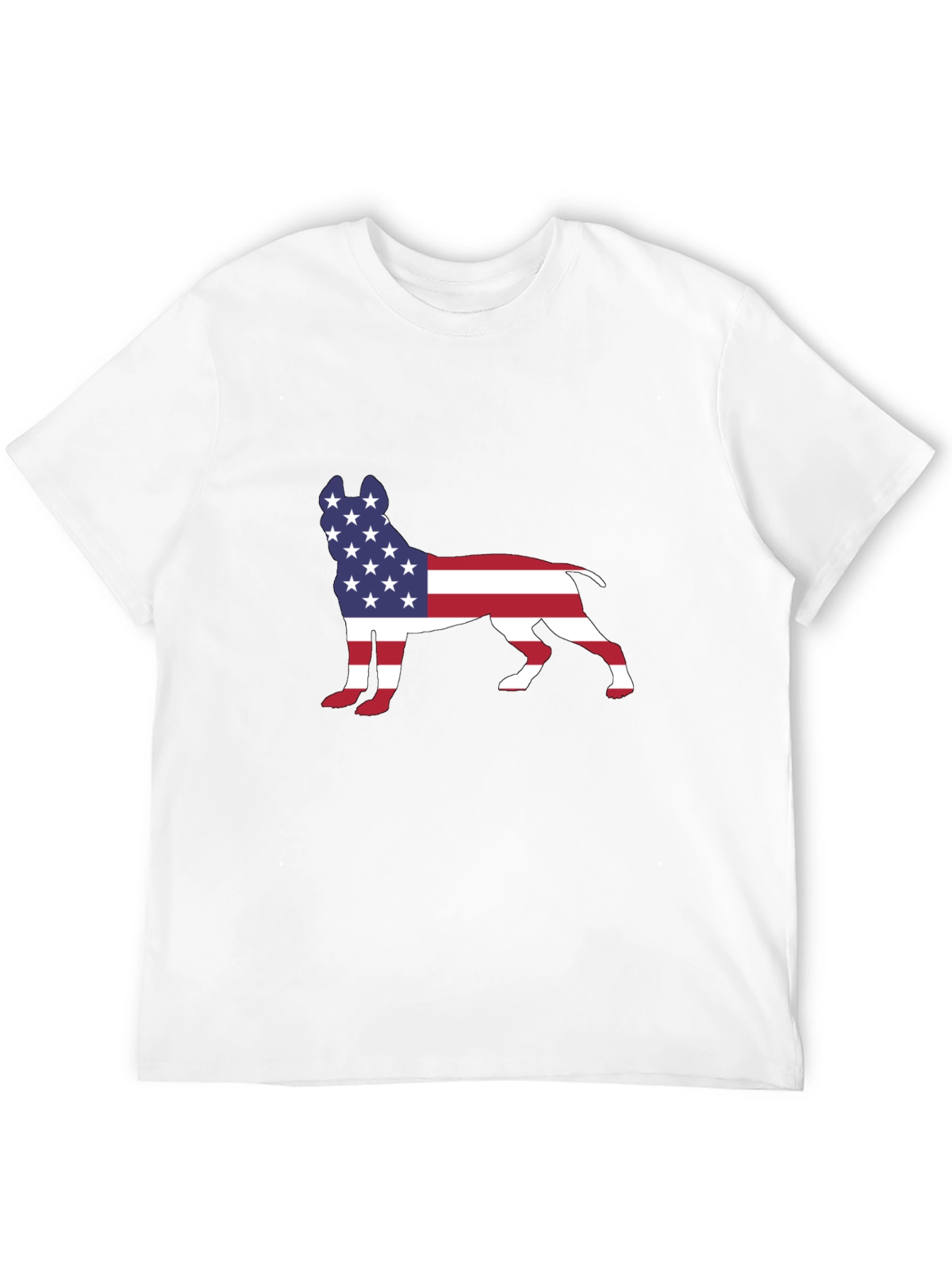 American Flag Dog Silhouette T-Shirt