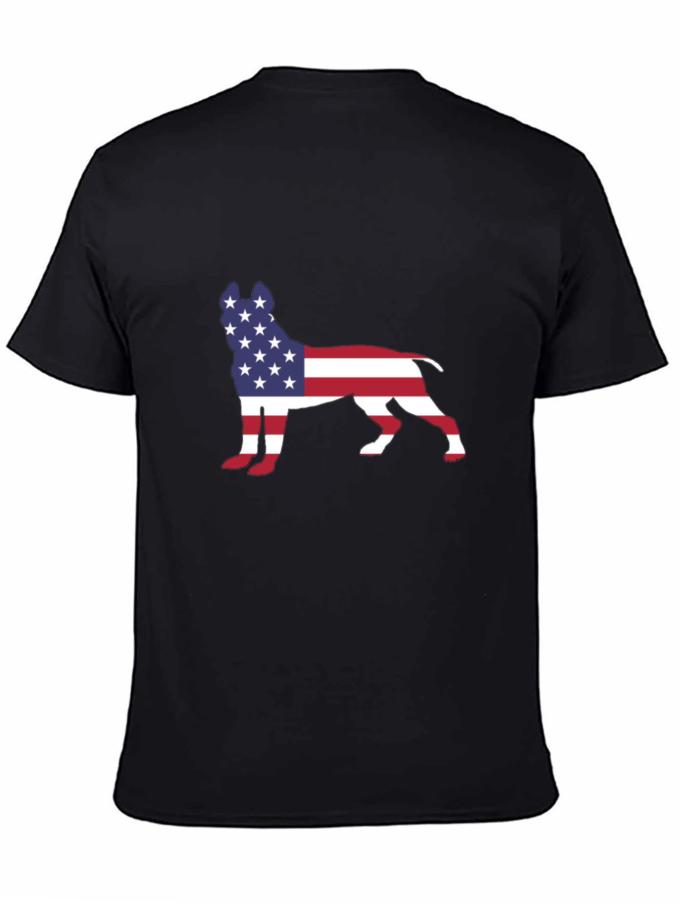 American Flag Dog Silhouette T-Shirt