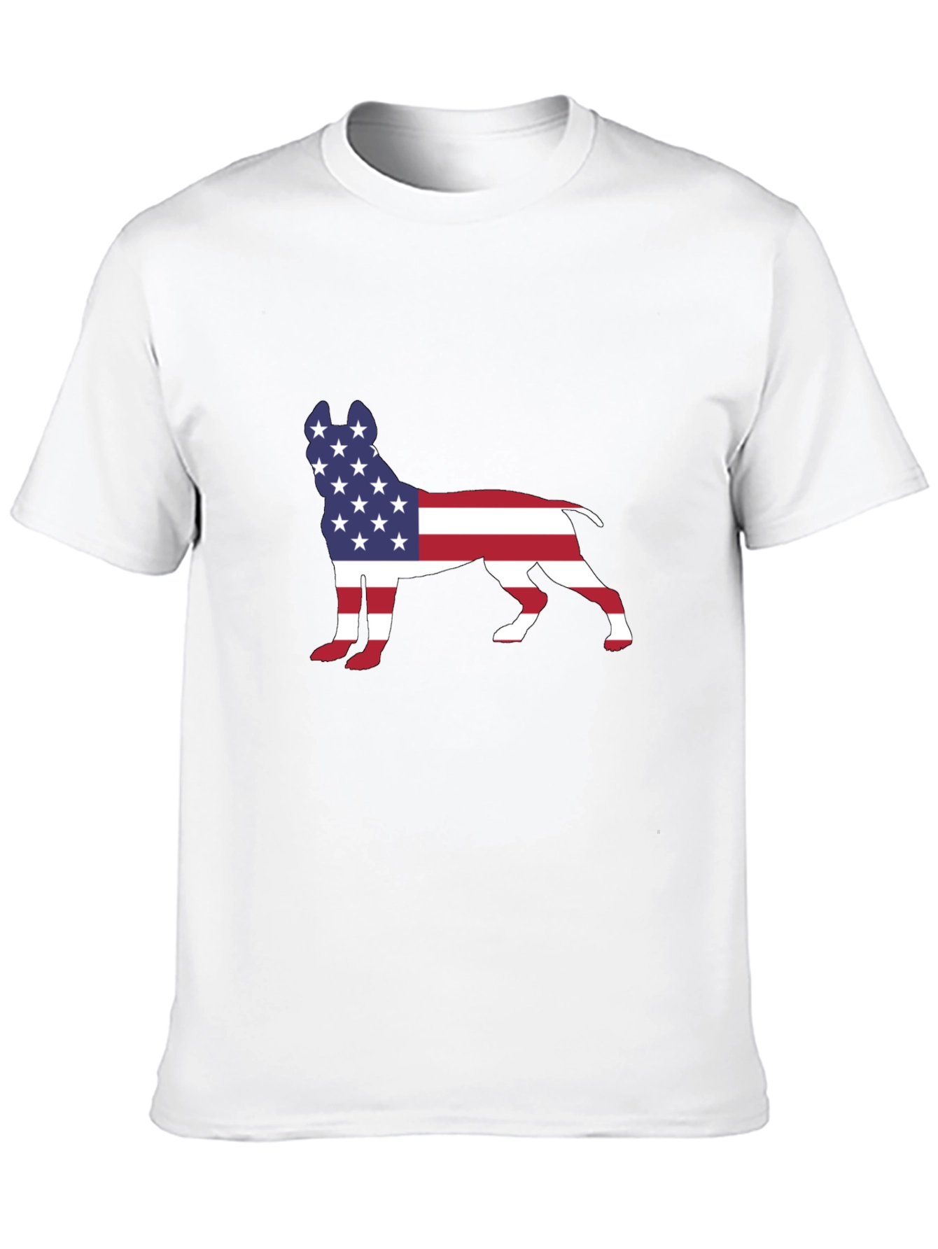 American Flag Dog Silhouette T-Shirt