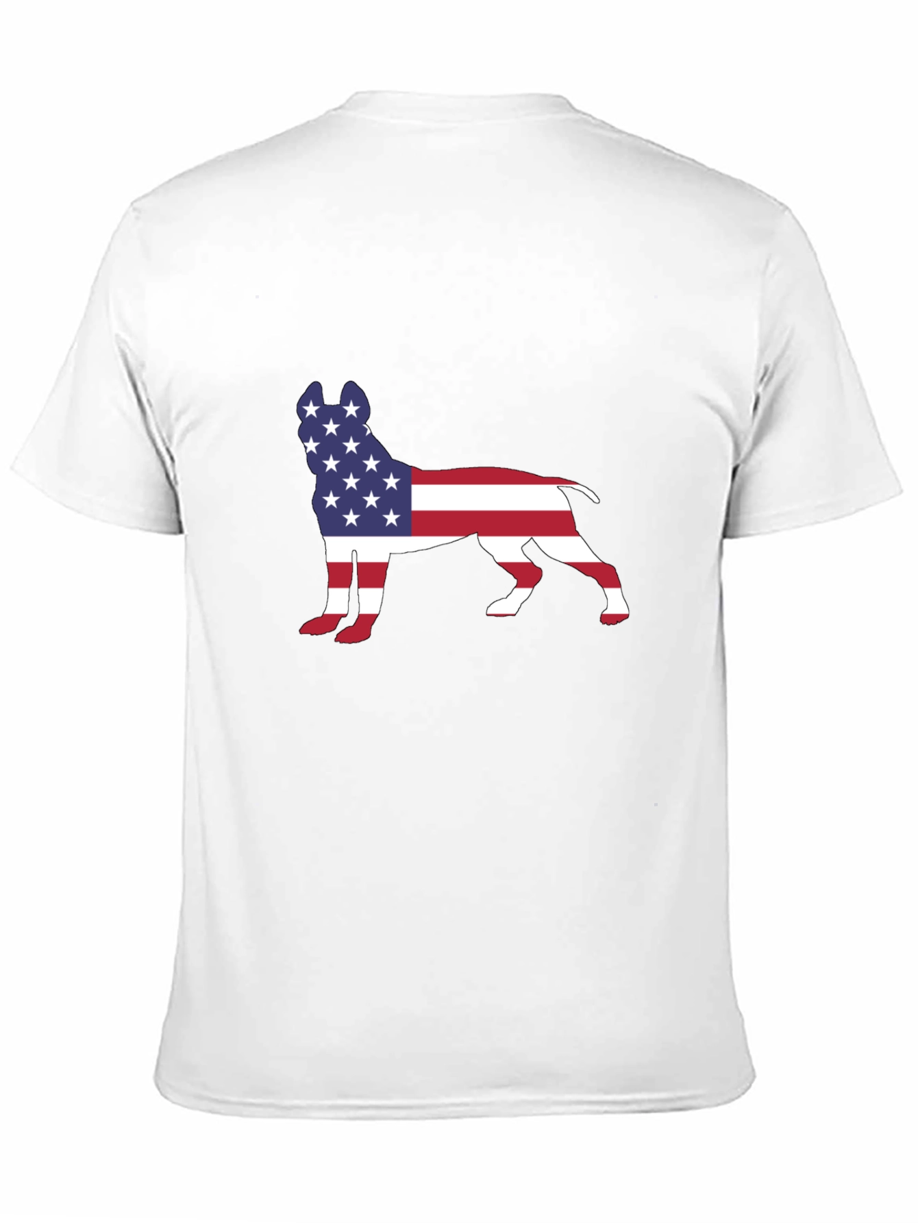 American Flag Dog Silhouette T-Shirt