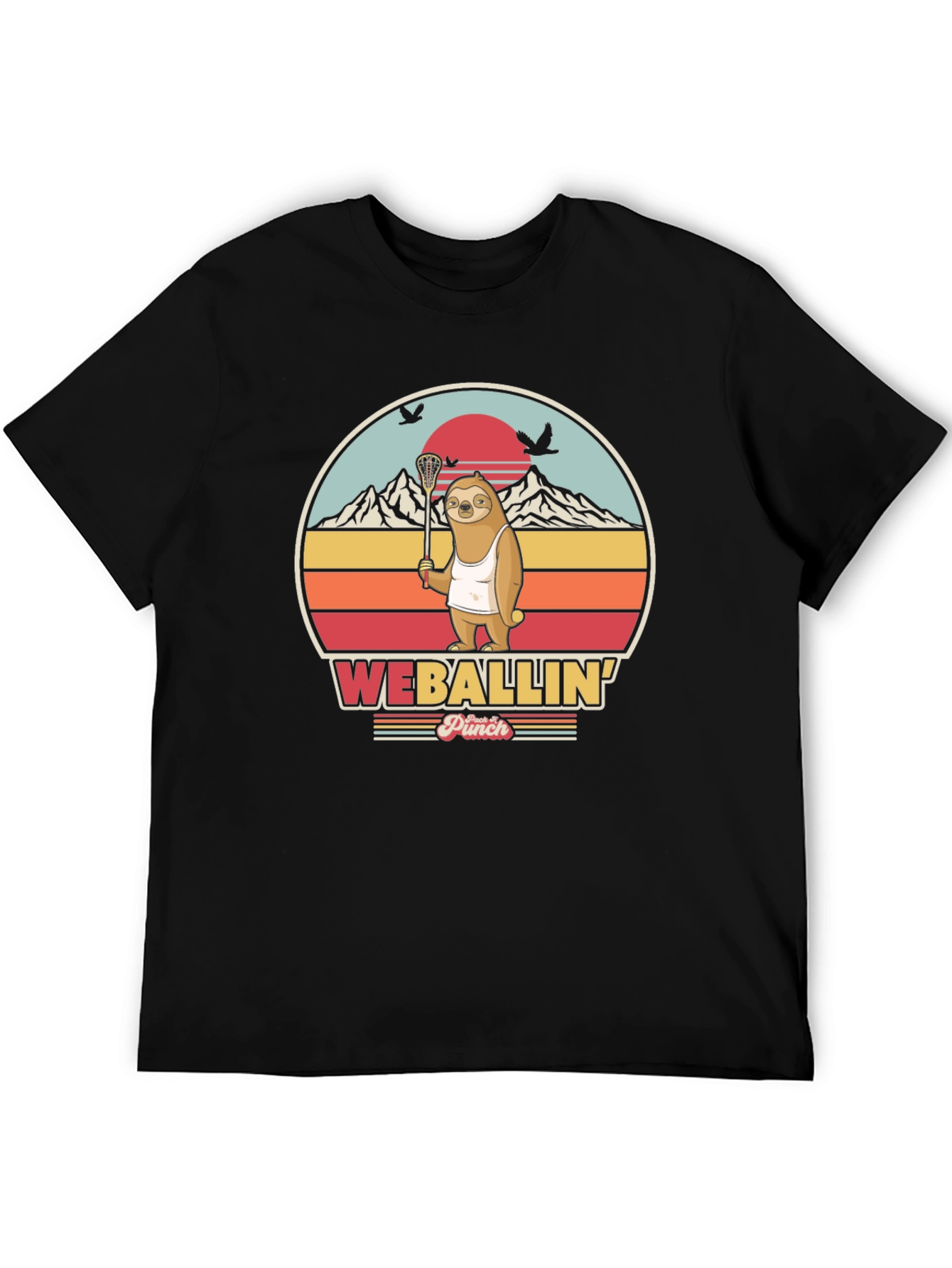 Funny Sloth Lacrosse T-Shirt