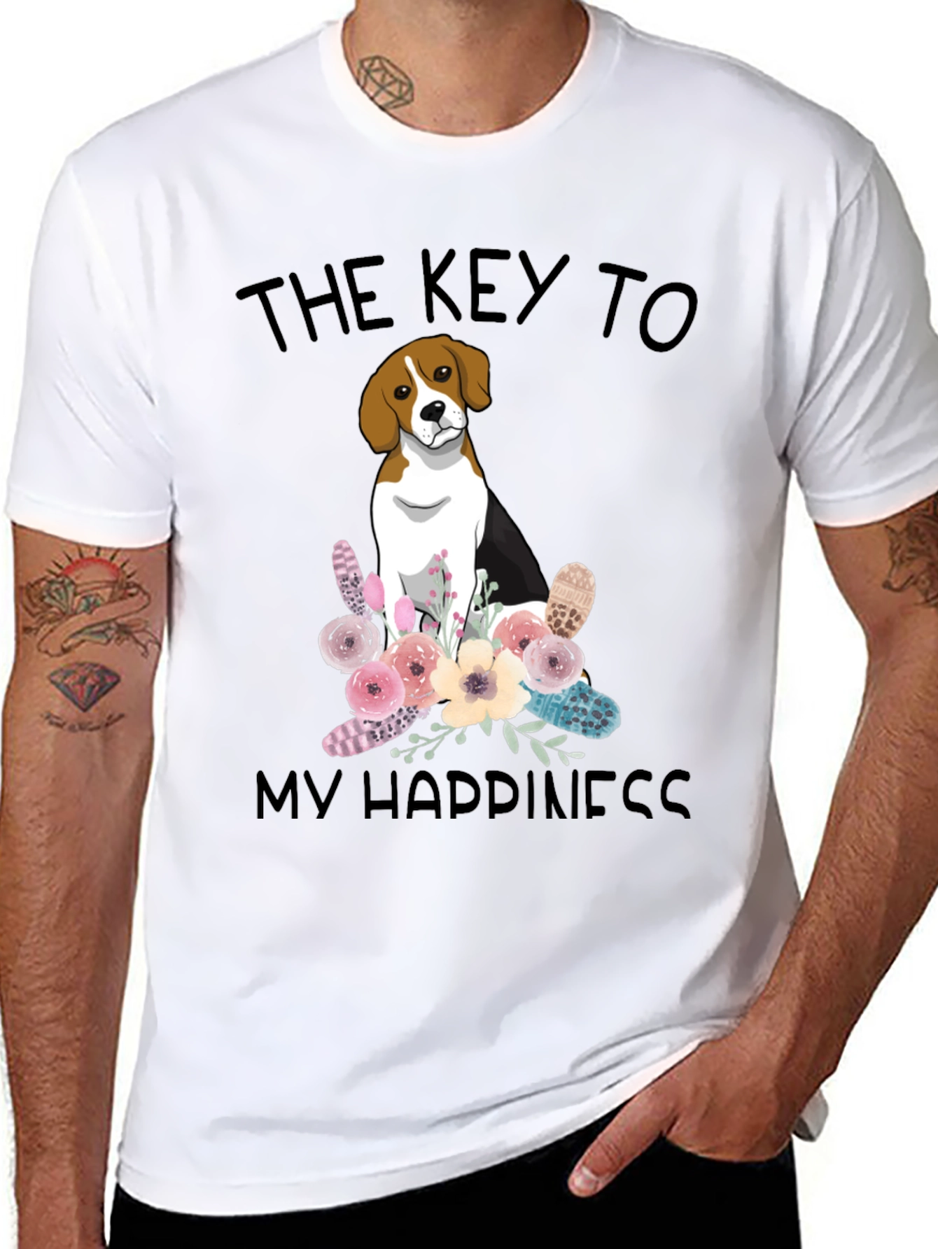 The Key to My Happiness Beagle T-Shirt