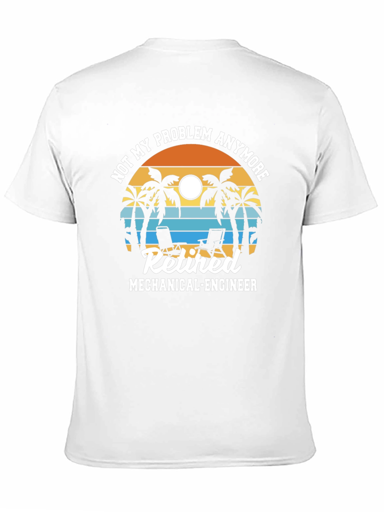 Retired Mechanical Engineer T-Shirt - Beach Design