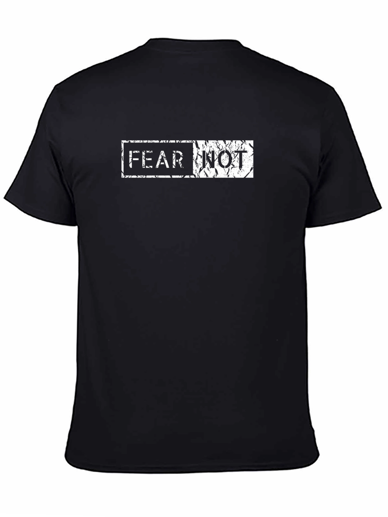 Fear Not Distressed Graphic Tee - Black
