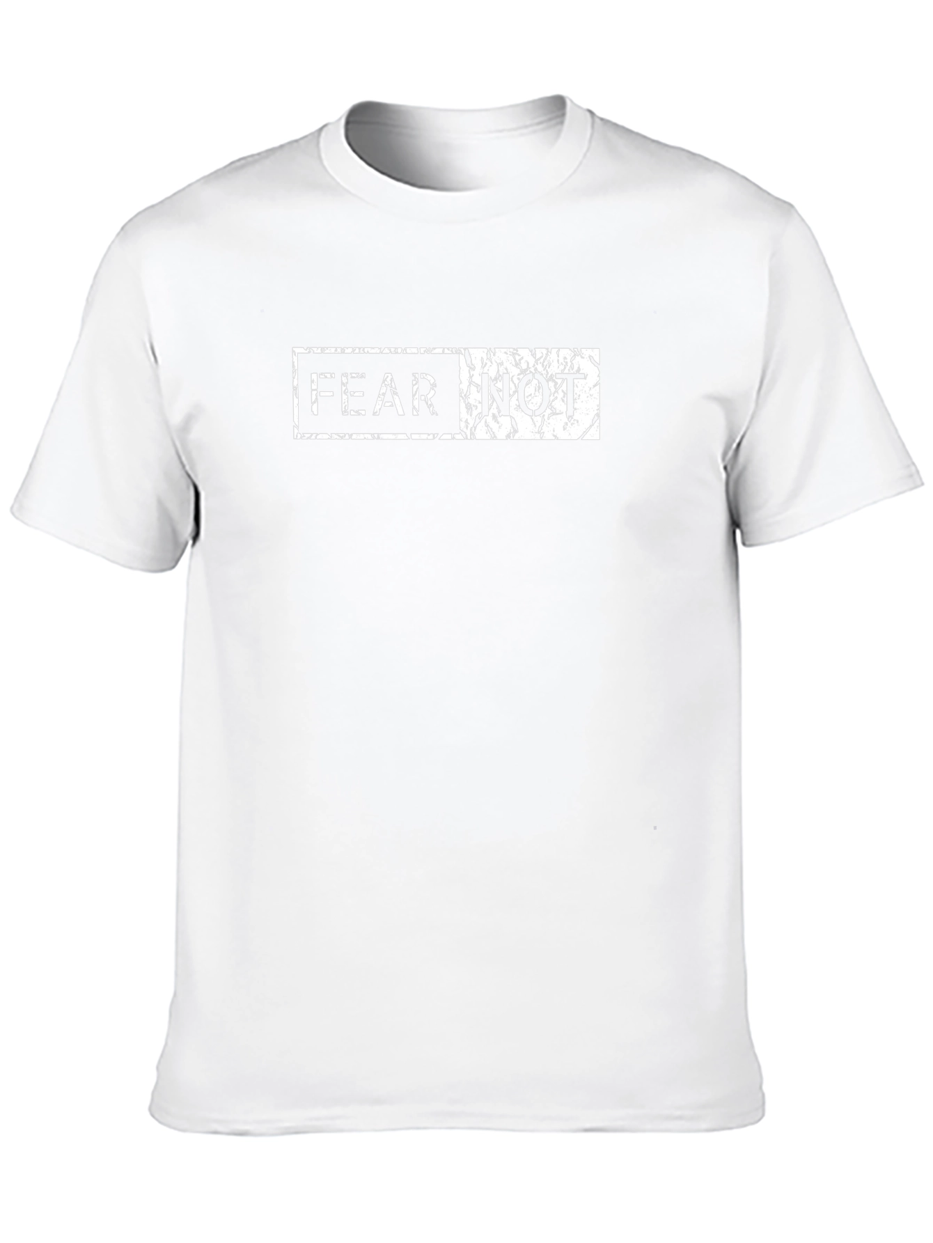 Fear Not Distressed Graphic Tee - Black