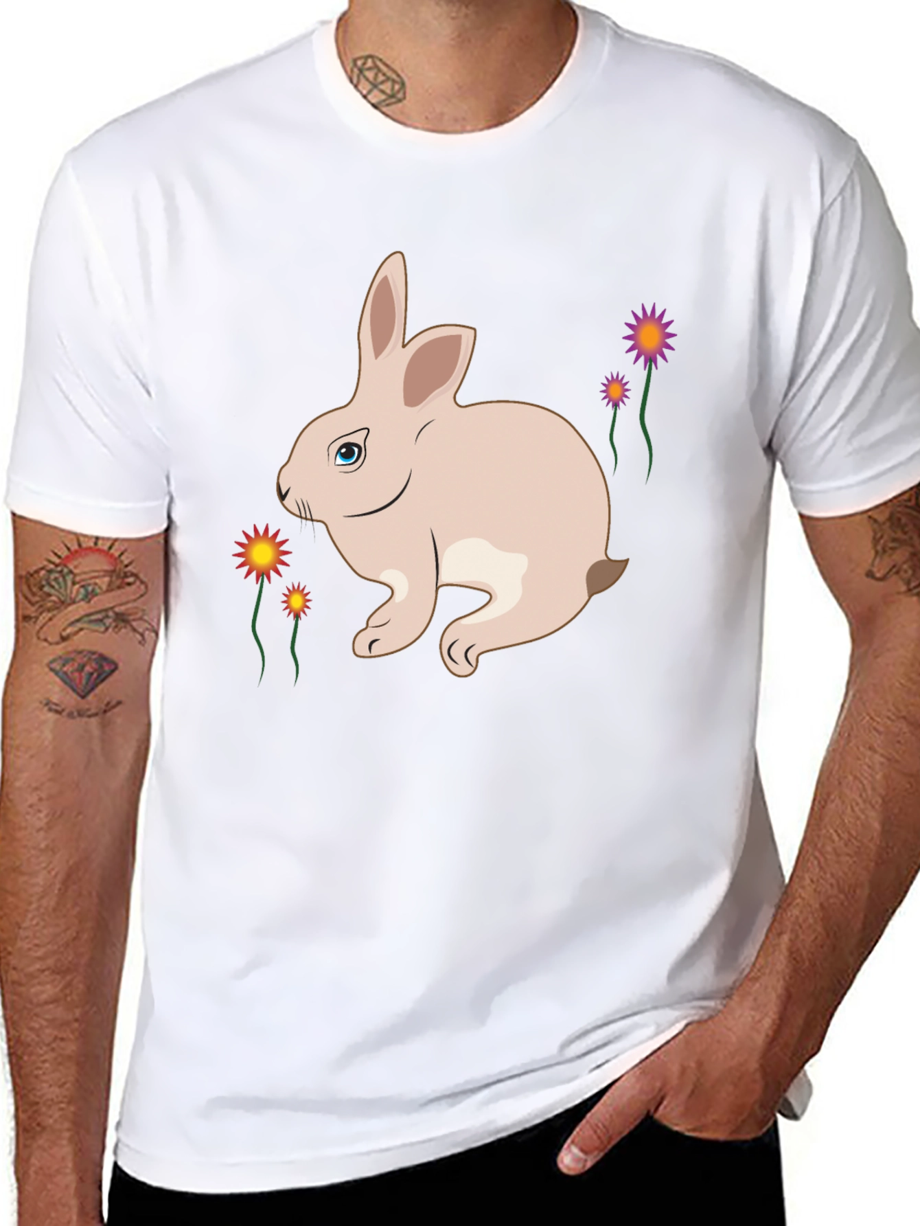 Bunny Graphic Tee - Soft Cotton Comfort