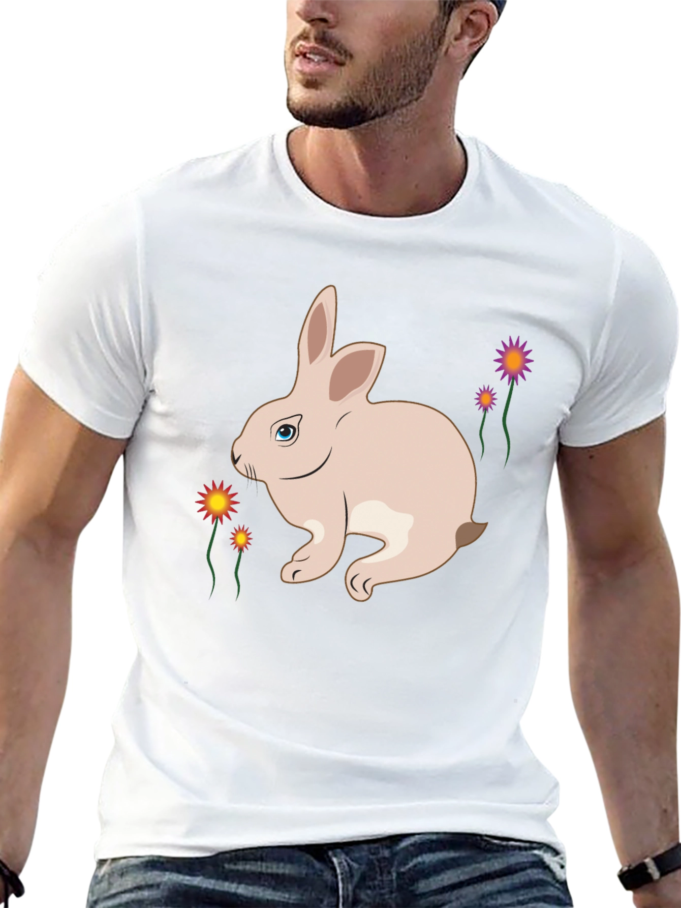 Bunny Graphic Tee - Soft Cotton Comfort