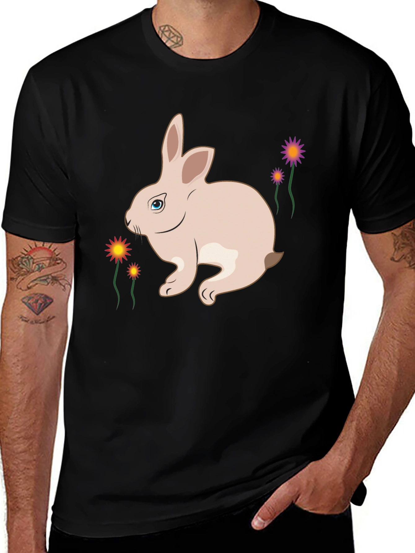 Bunny Graphic Tee - Soft Cotton Comfort