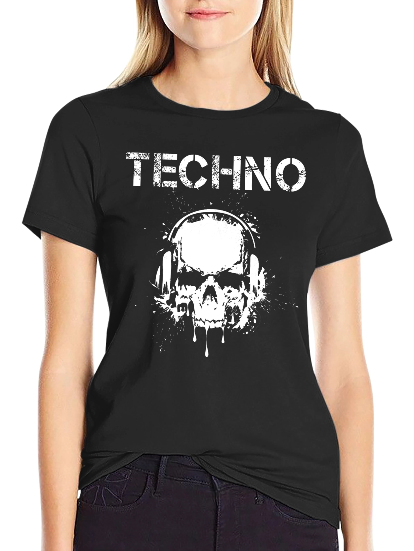 Techno Skull Graphic Tee - Music Lovers T-Shirt