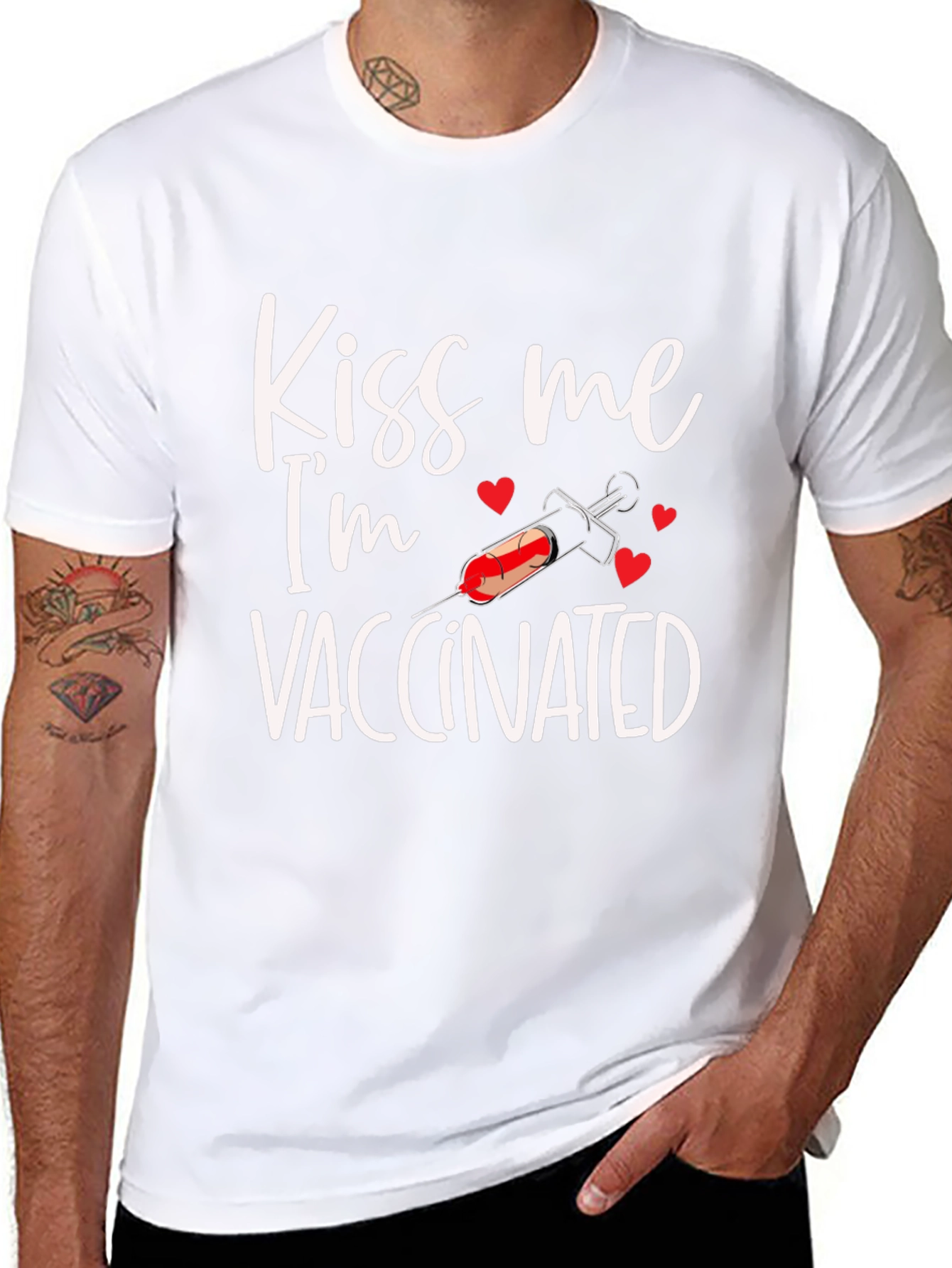 Kiss Me Im Vaccinated T-Shirt