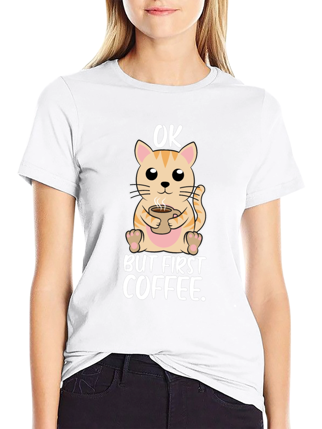 OK But First Coffee Cat T-Shirt