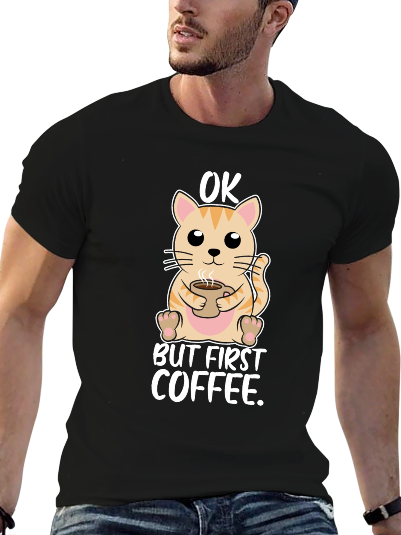 OK But First Coffee Cat T-Shirt