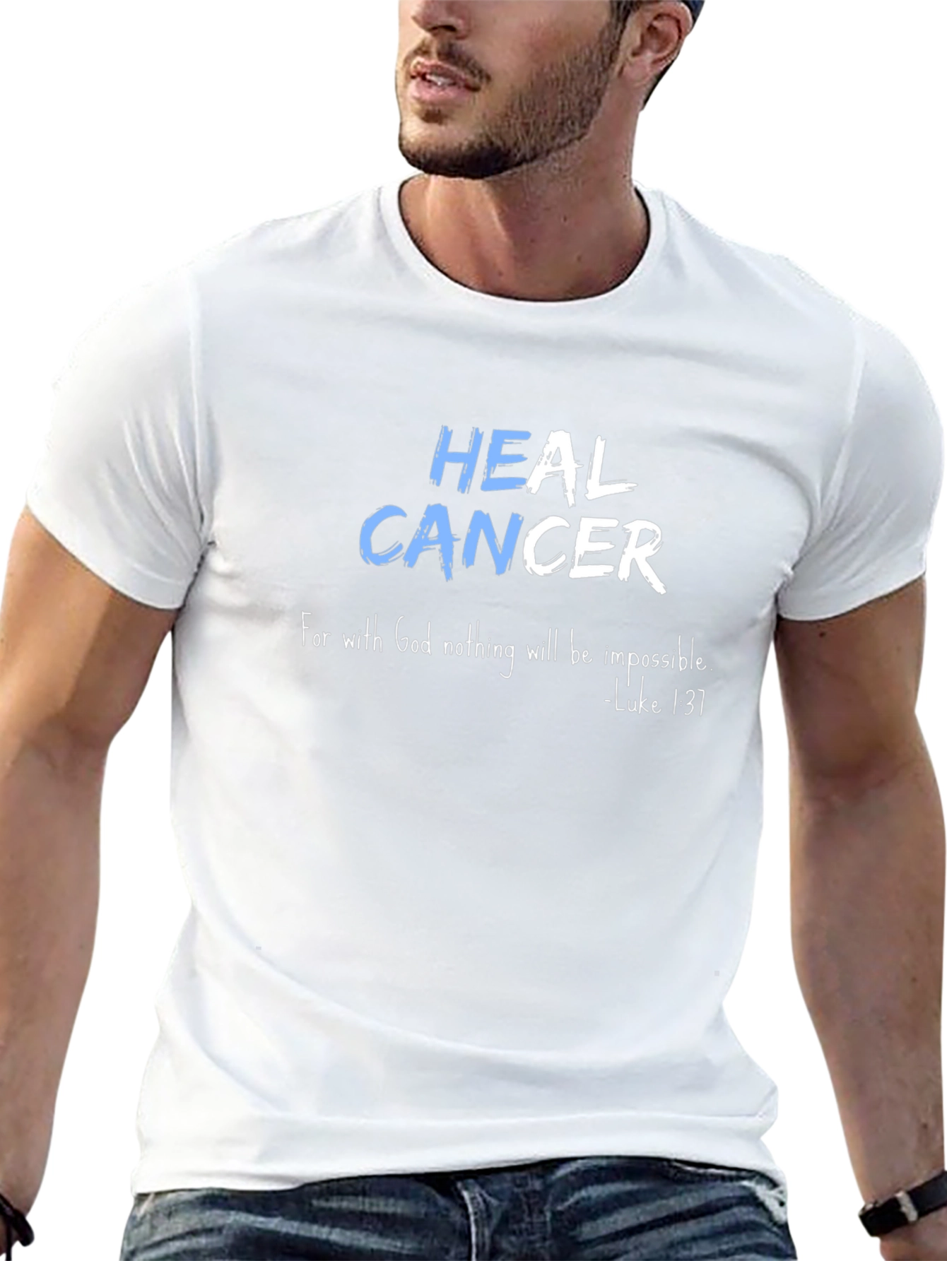 Heal Cancer Inspirational Graphic T-Shirt