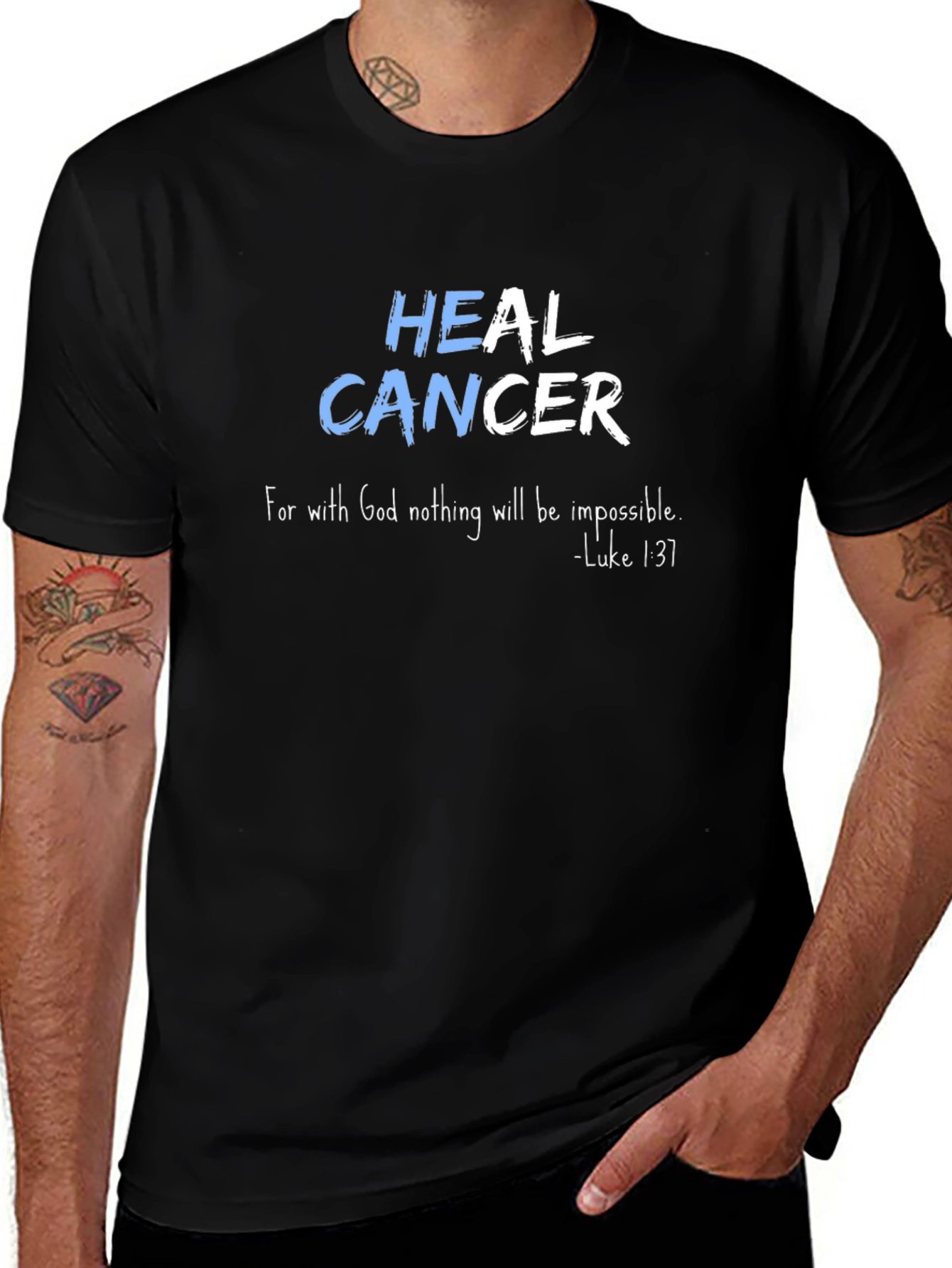 Heal Cancer Inspirational Graphic T-Shirt