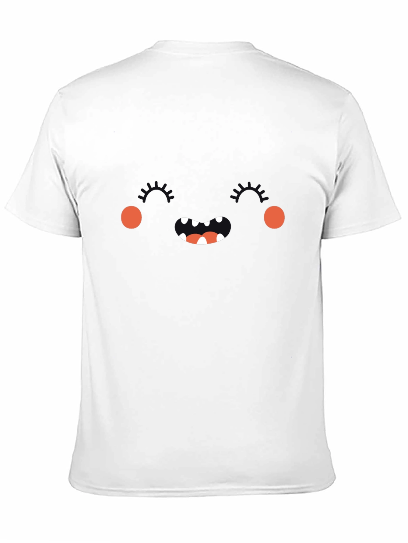 Monster Face Graphic Tee - Black Cotton T-Shirt