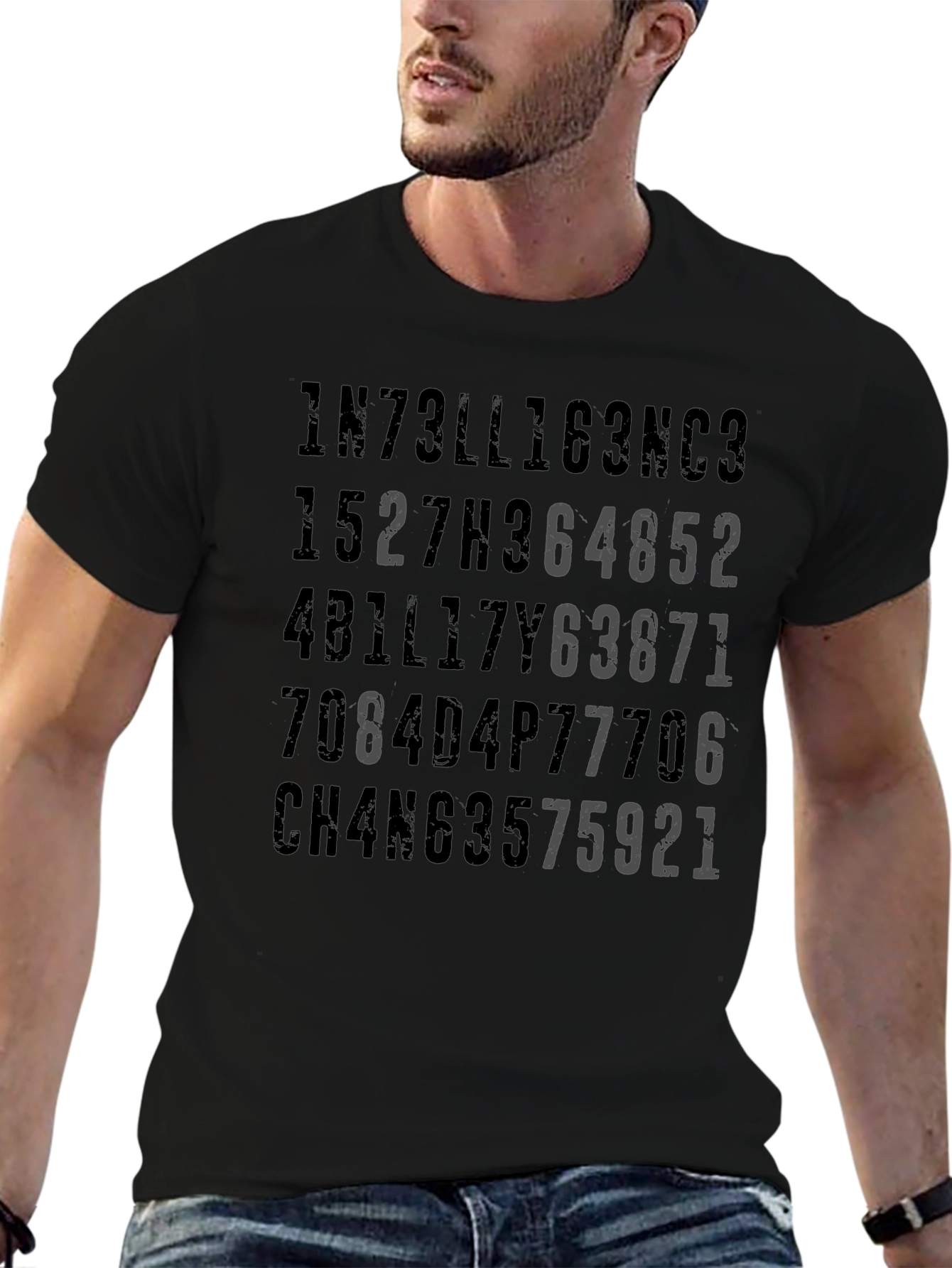 Intellectual Humor T-Shirt - Number & Letter Graphic